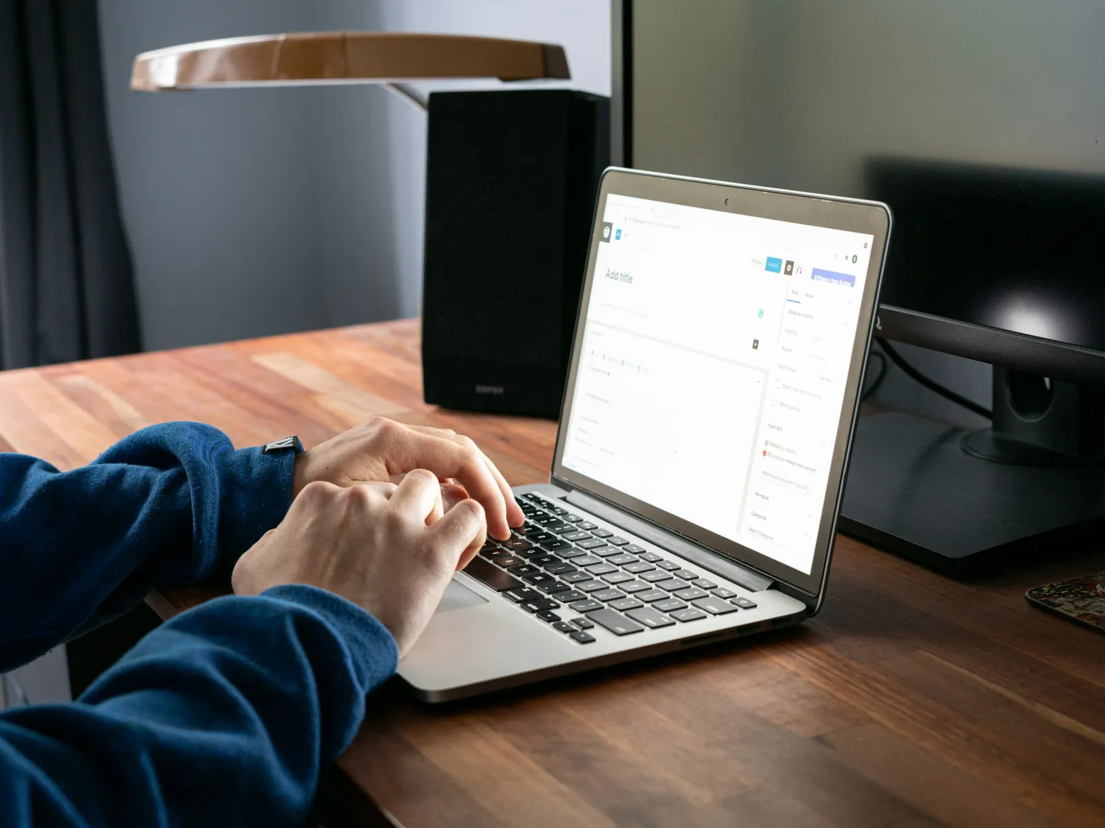 a person using a laptop