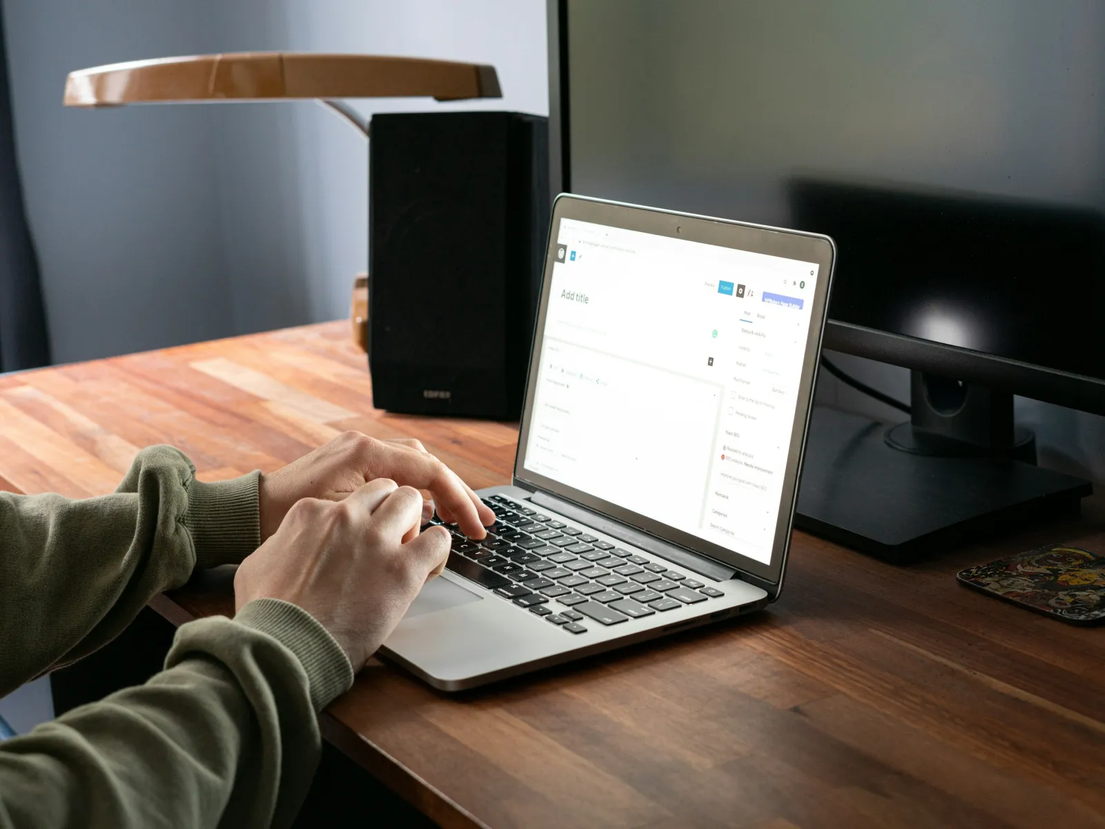 a person using a laptop