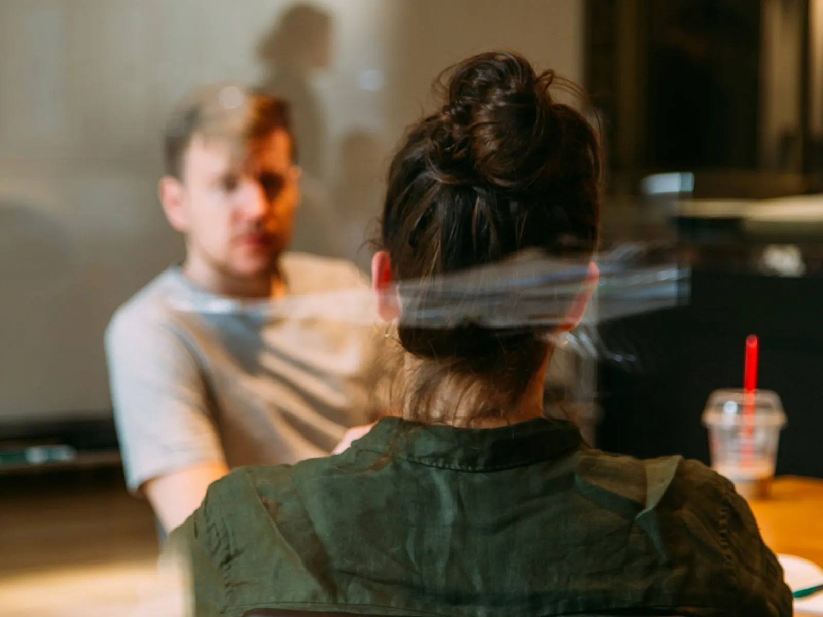 a woman sitting in a chair
