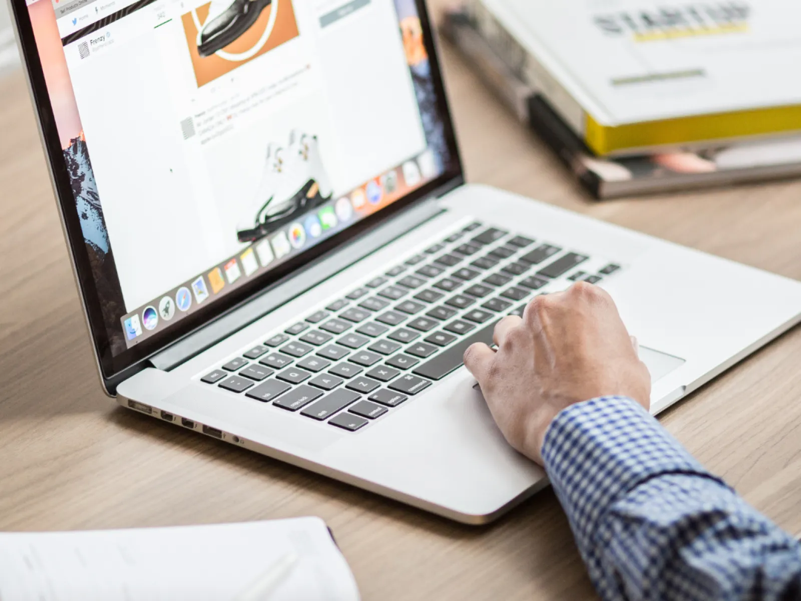 a person working on a laptop