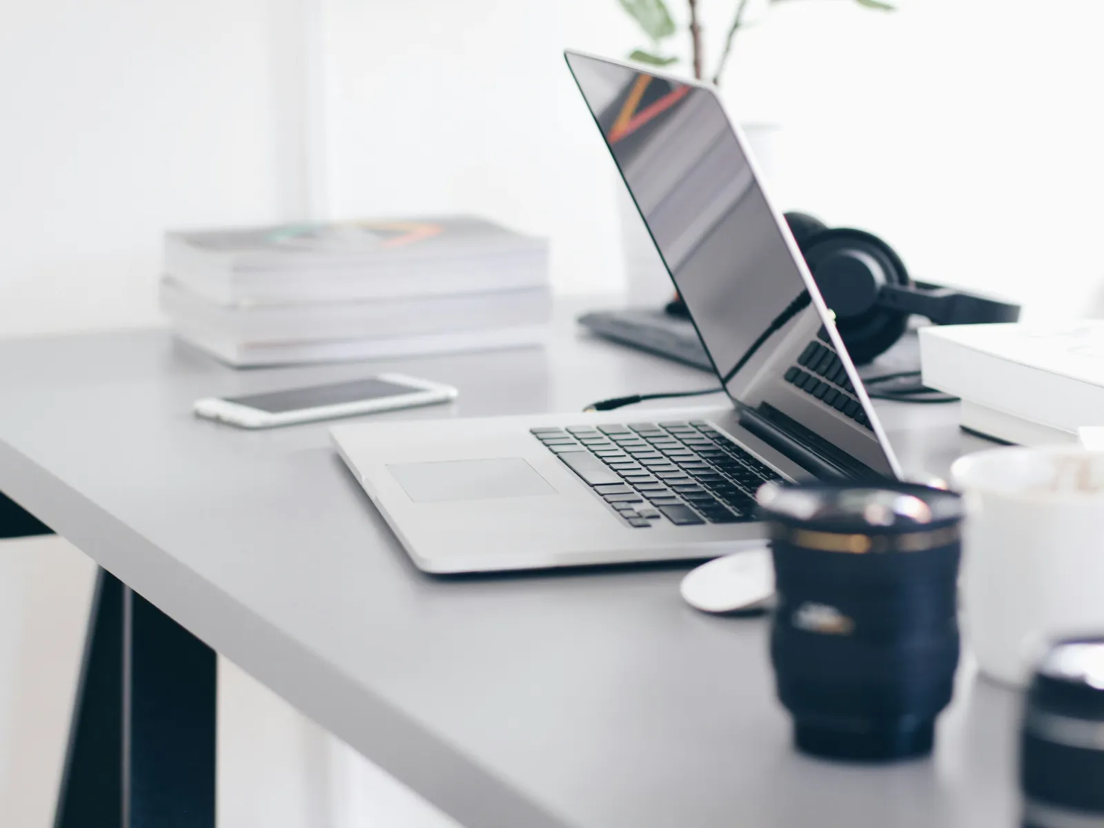 a laptop on a desk