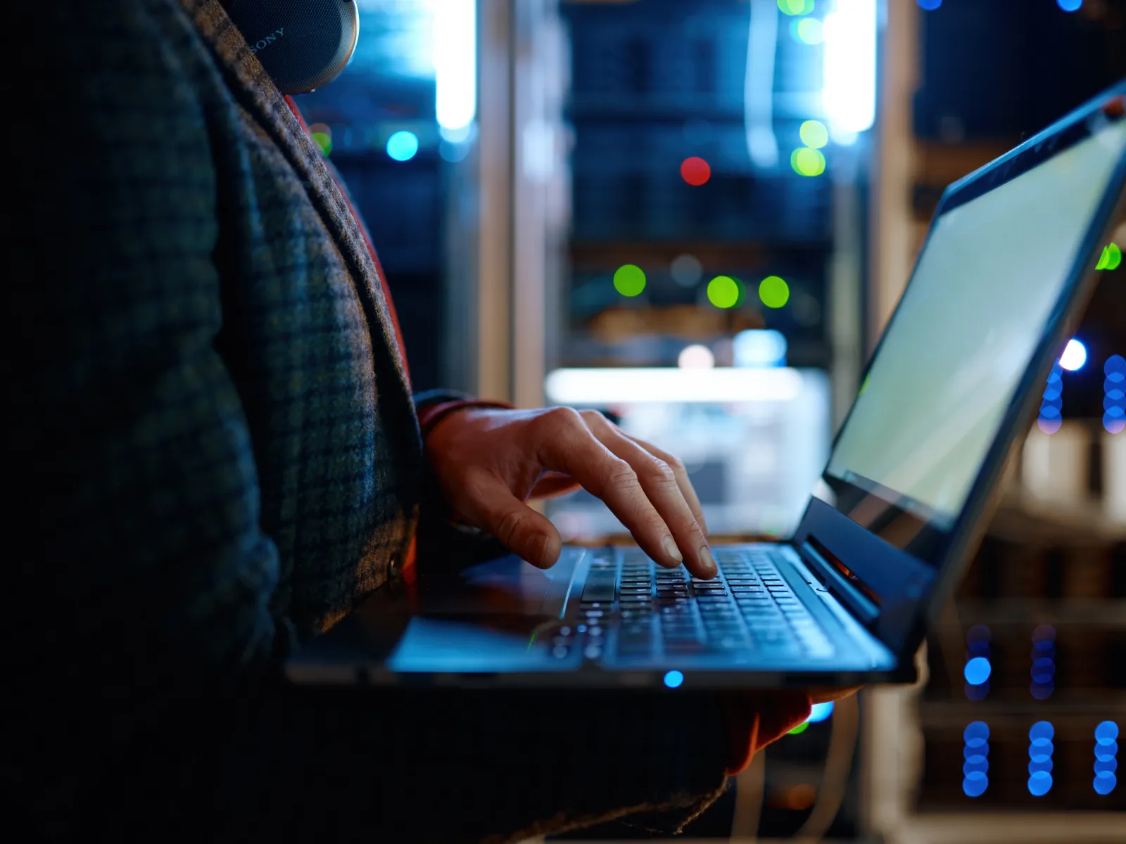 a person using a laptop