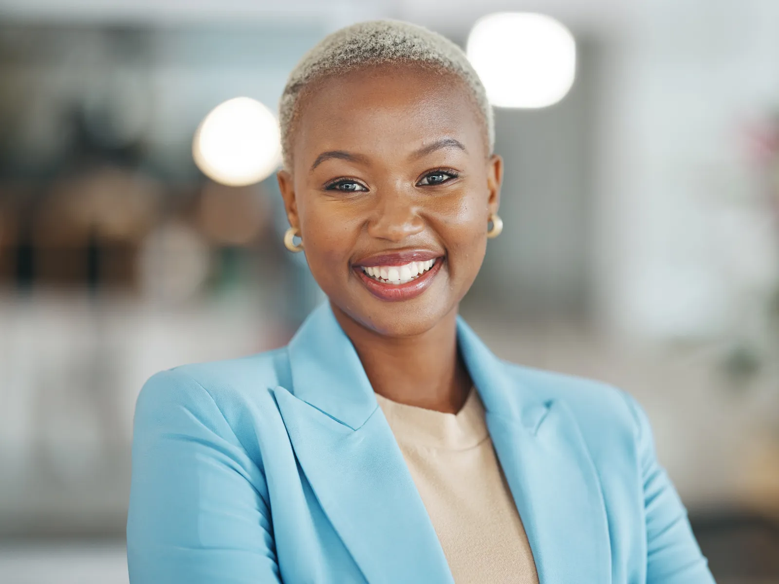 a person smiling at the camera