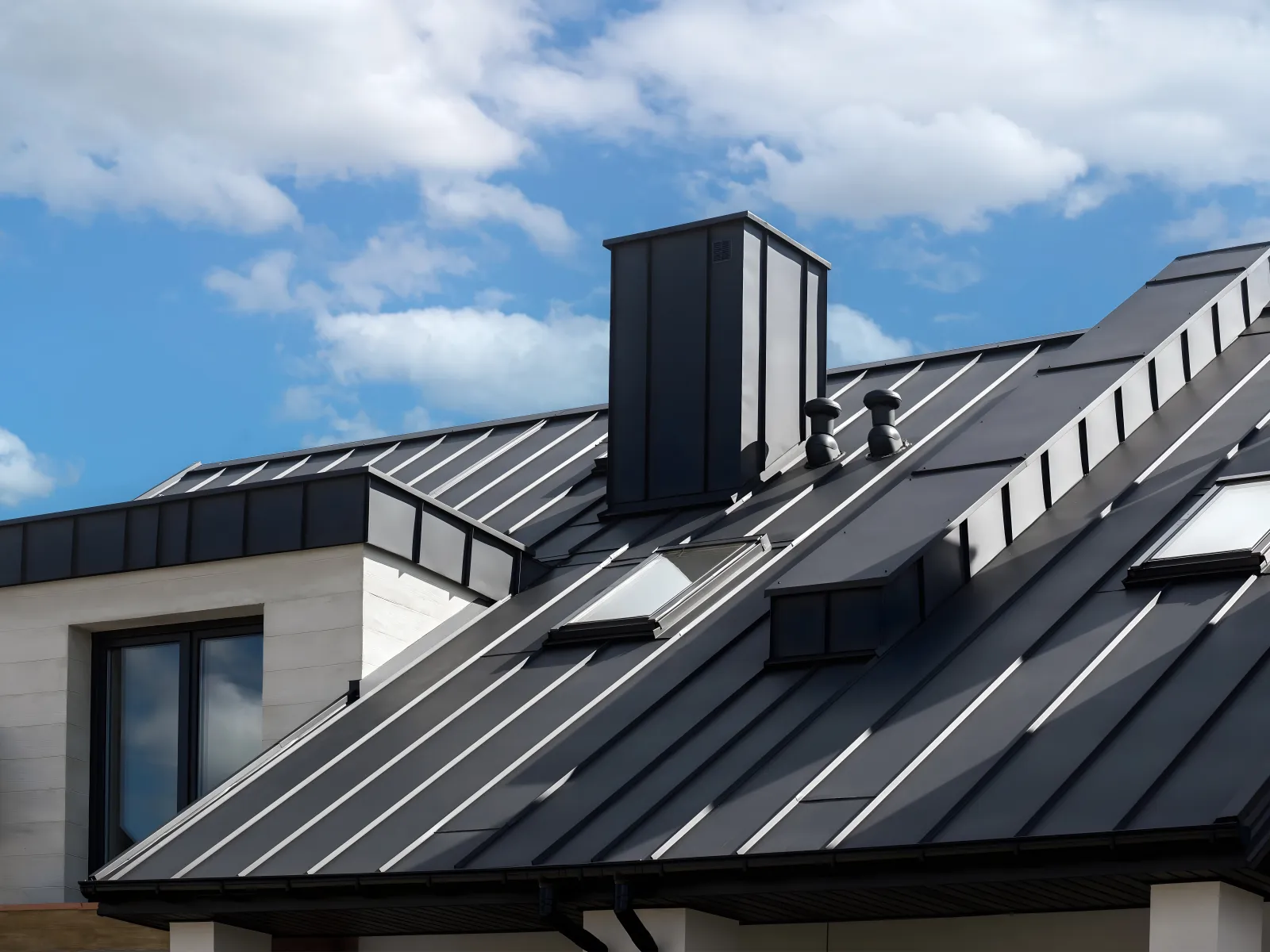 a building with solar panels
