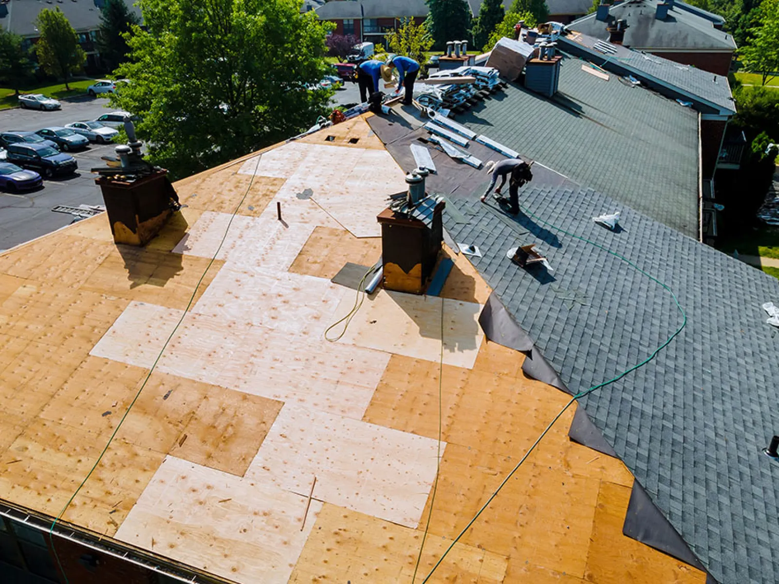 a roof with a solar panel