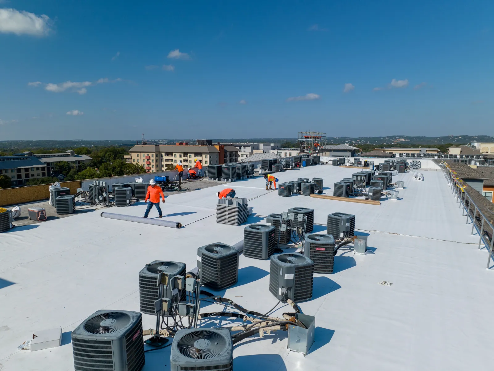a person standing on a rooftop