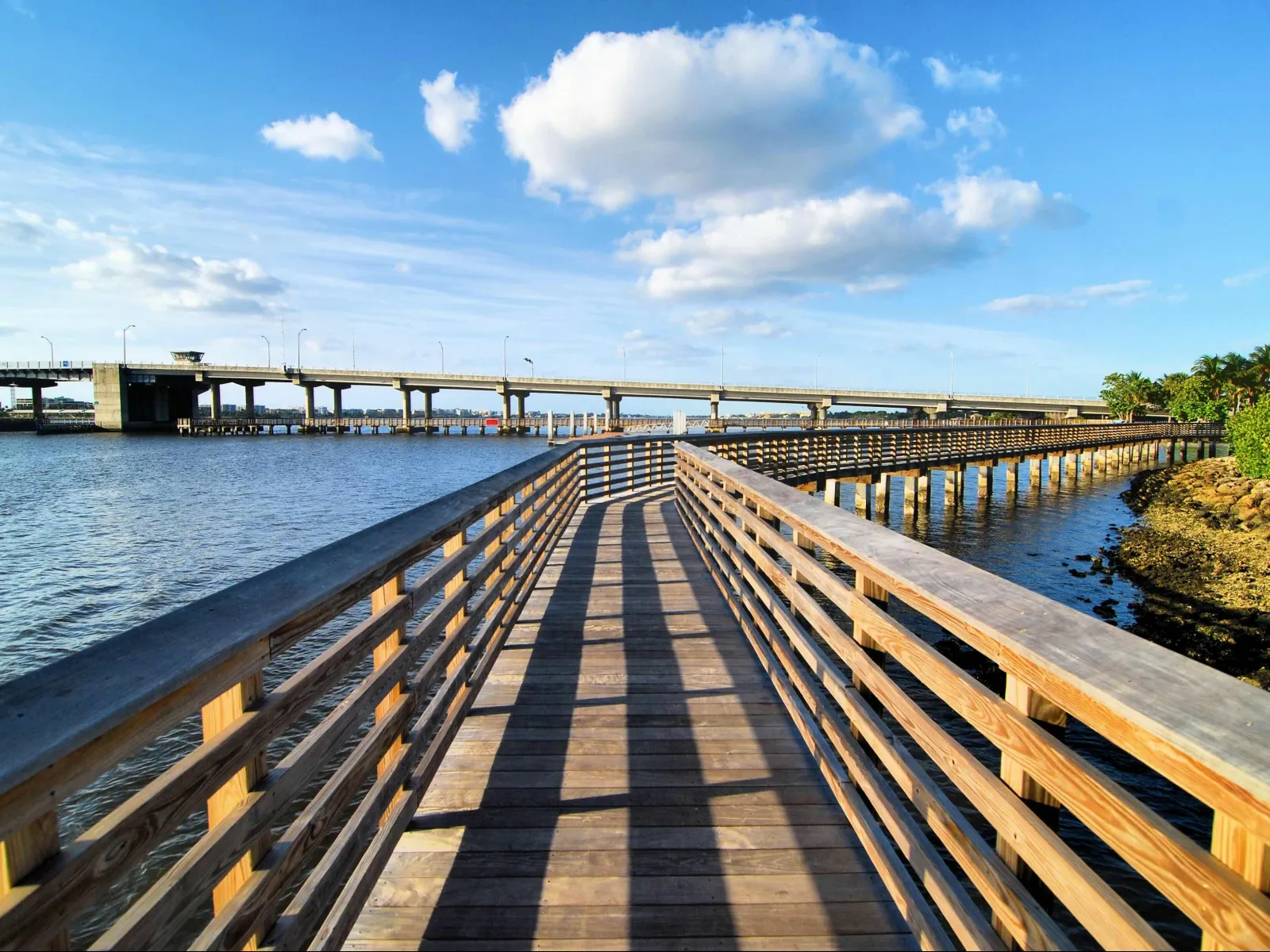 a bridge over a body of water