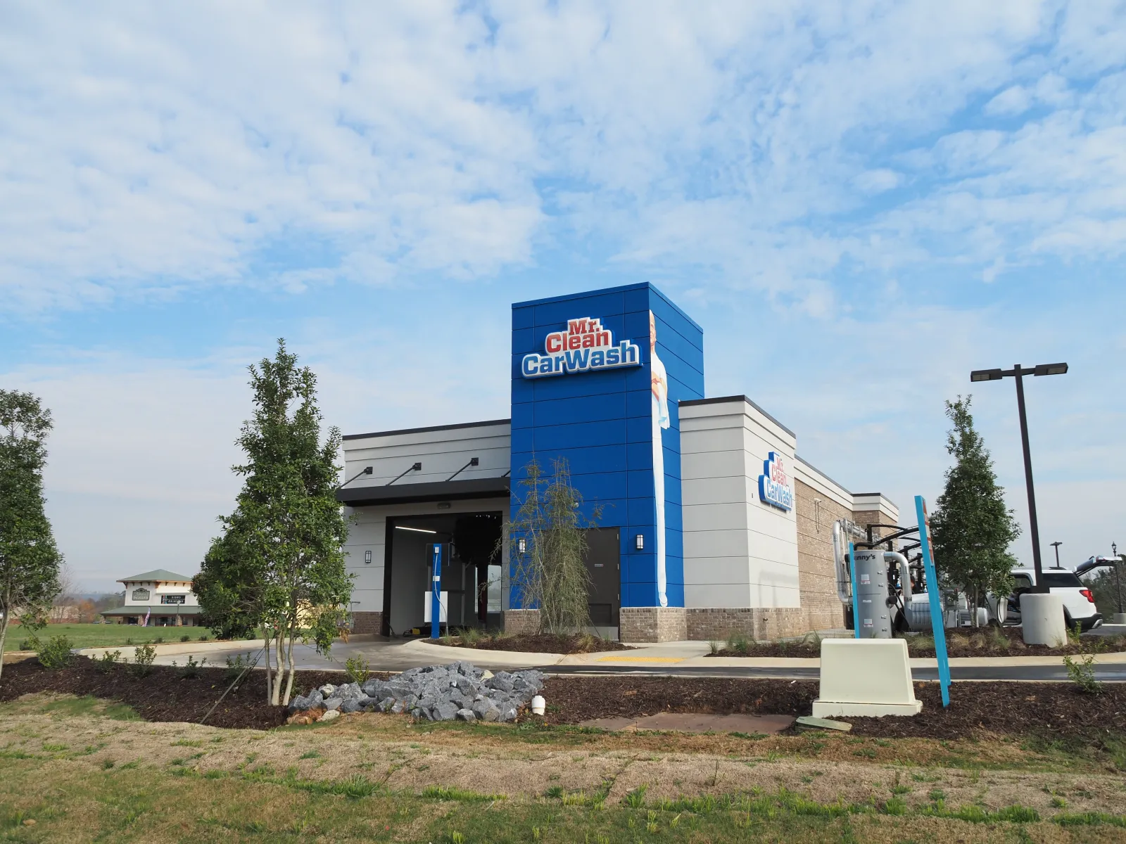 a building with a sign on it