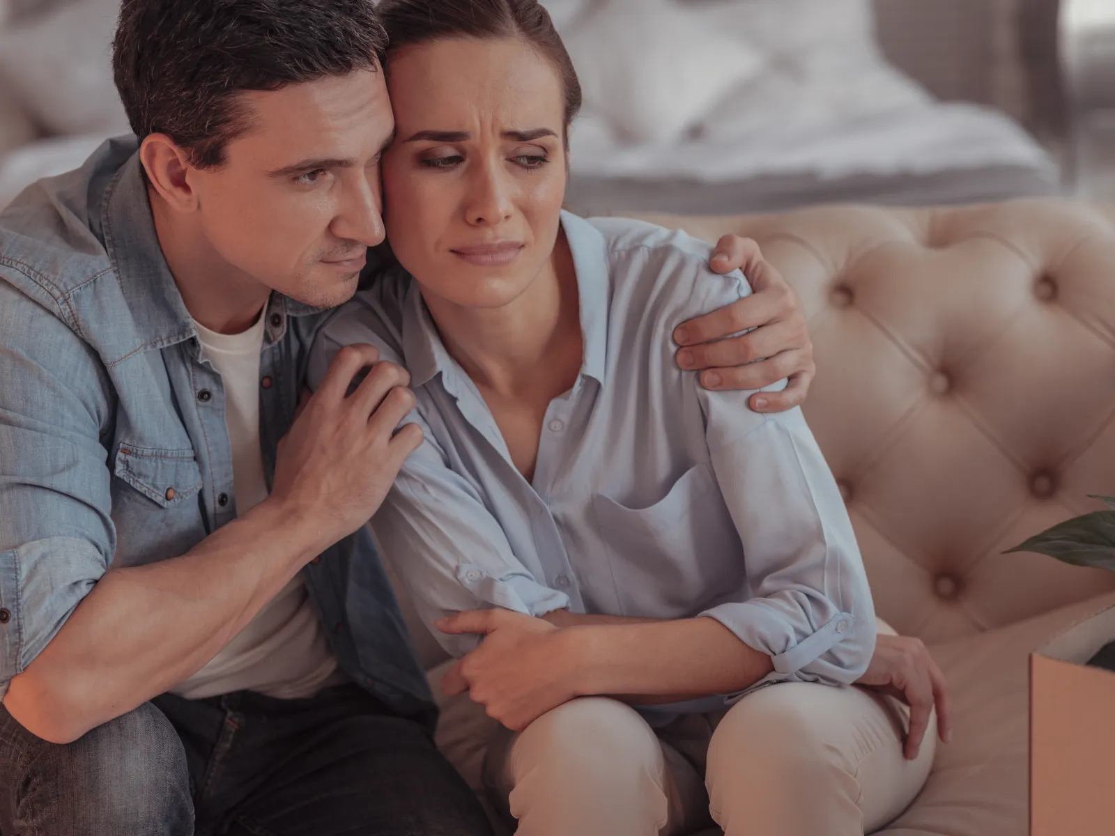 A couple navigating conflict successfully and strengthening their marriage.