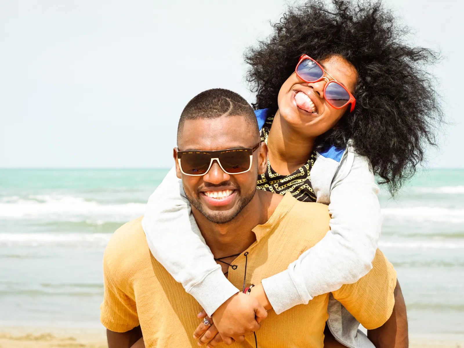 Married couple having fun together.