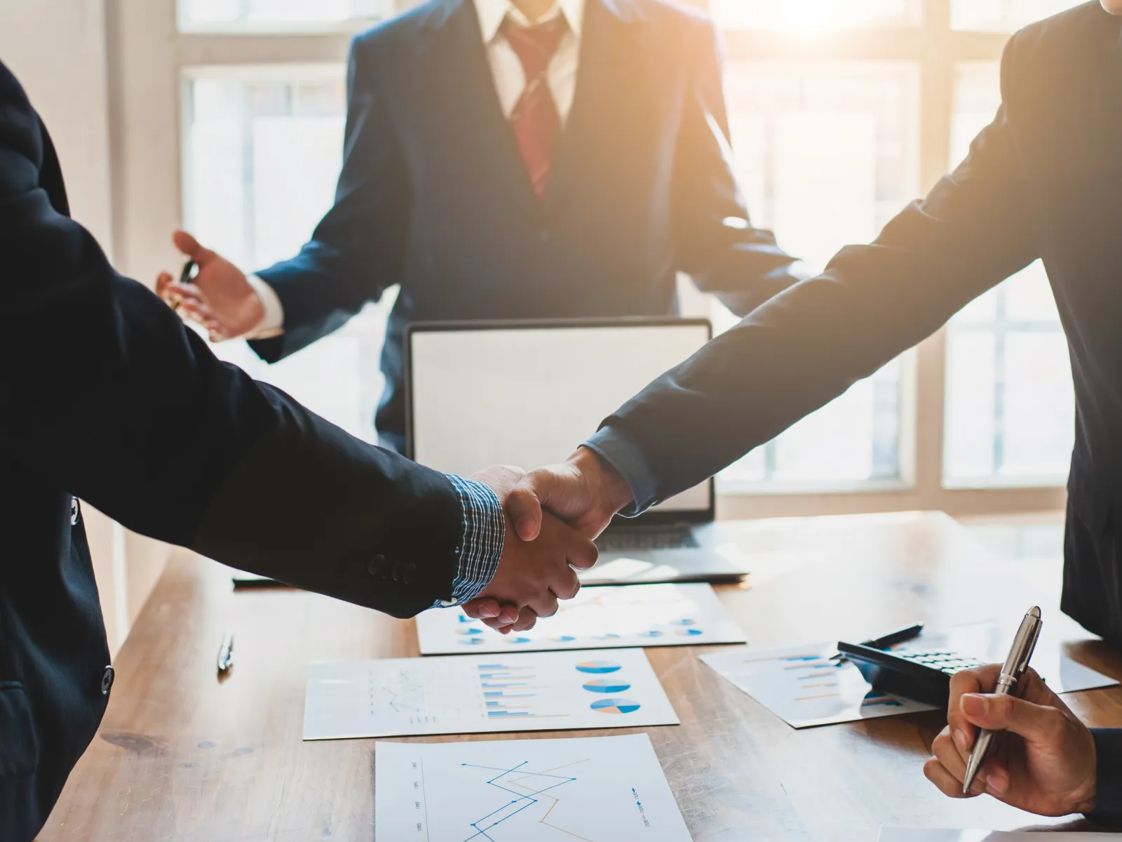 Settling a divorce case through mediation.