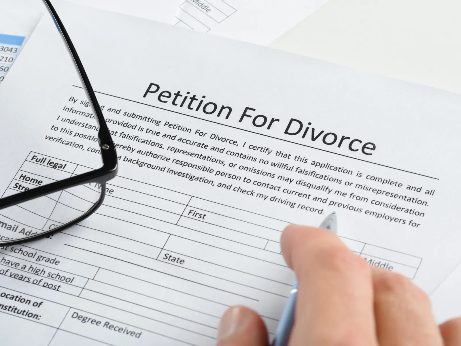 Initial Steps - Filing for Divorce