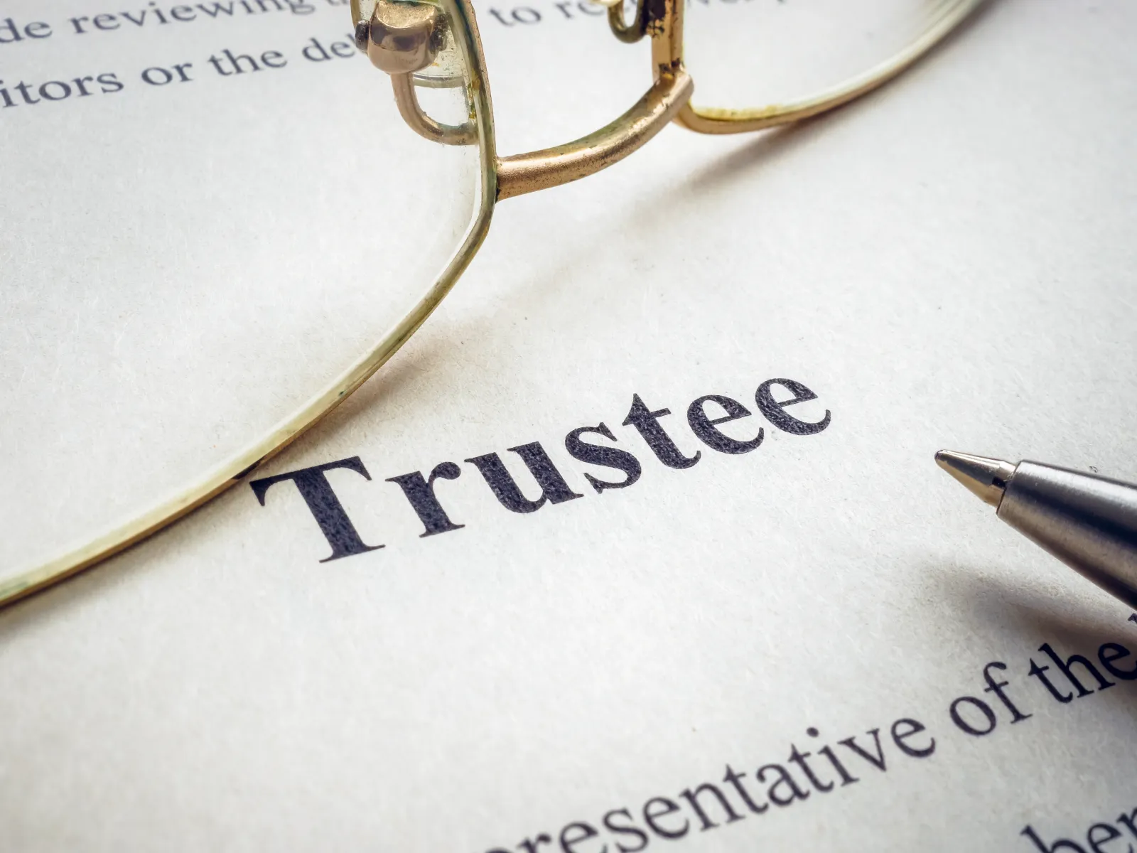 The trustee for a Will and estate planning