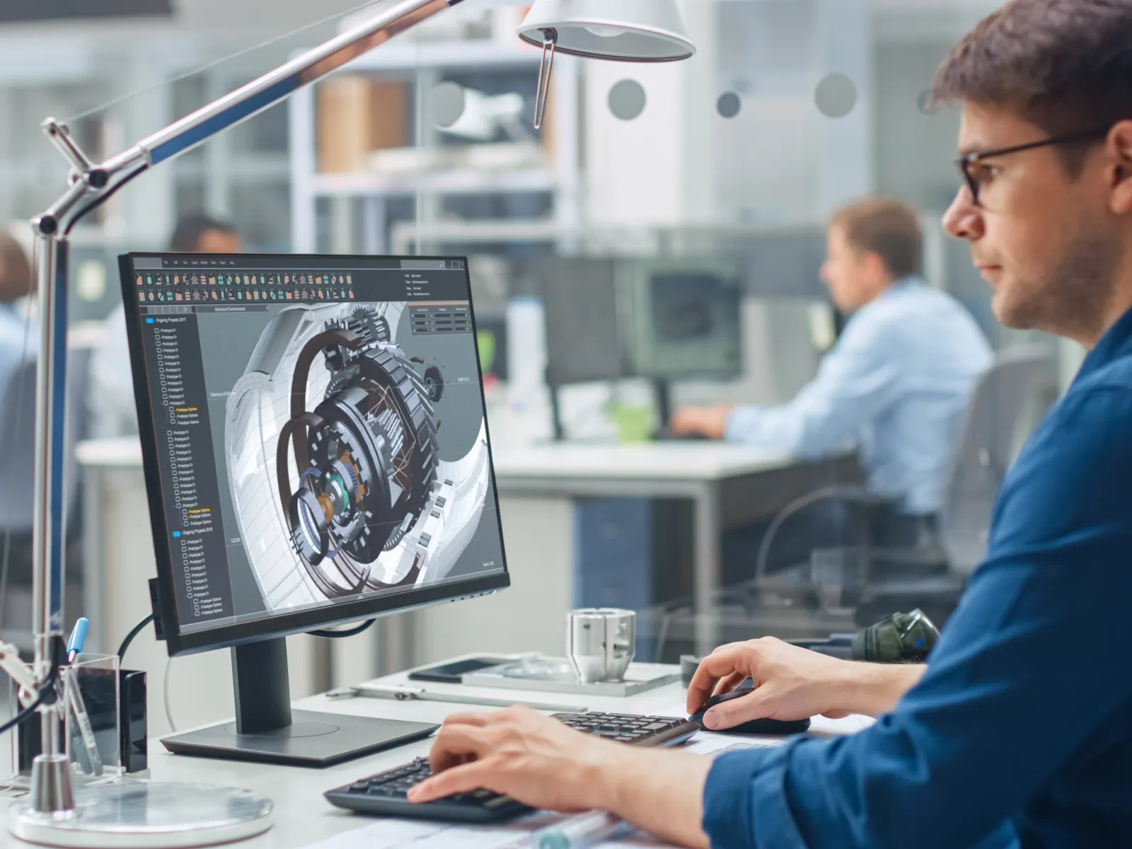 a person working on a computer