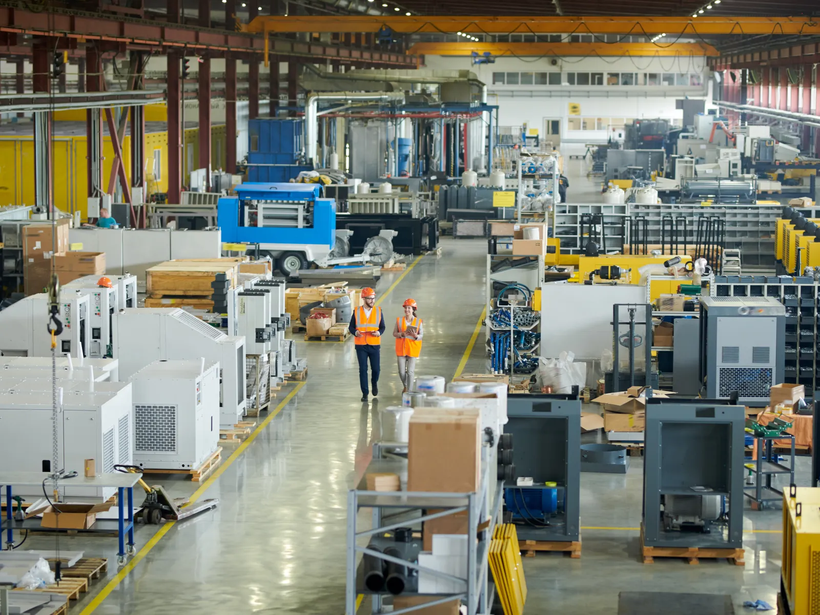 a few men in a factory