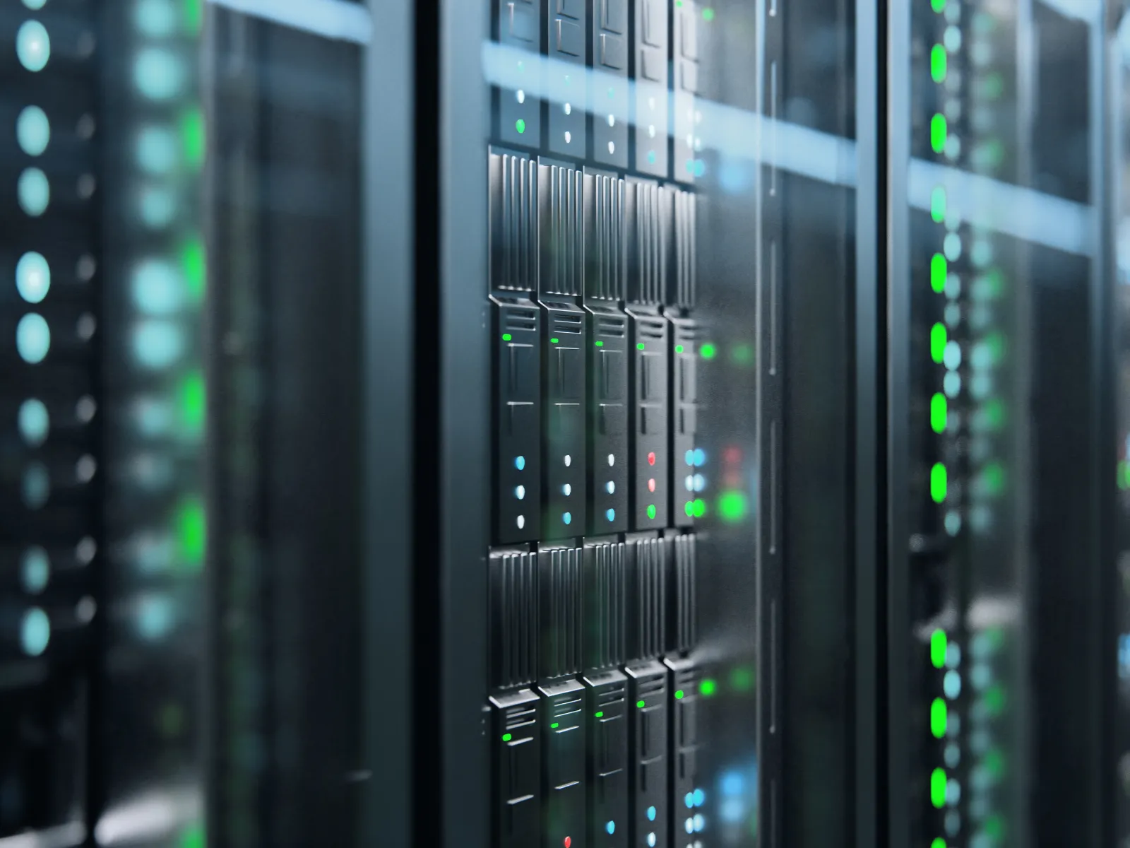 a close-up of a server