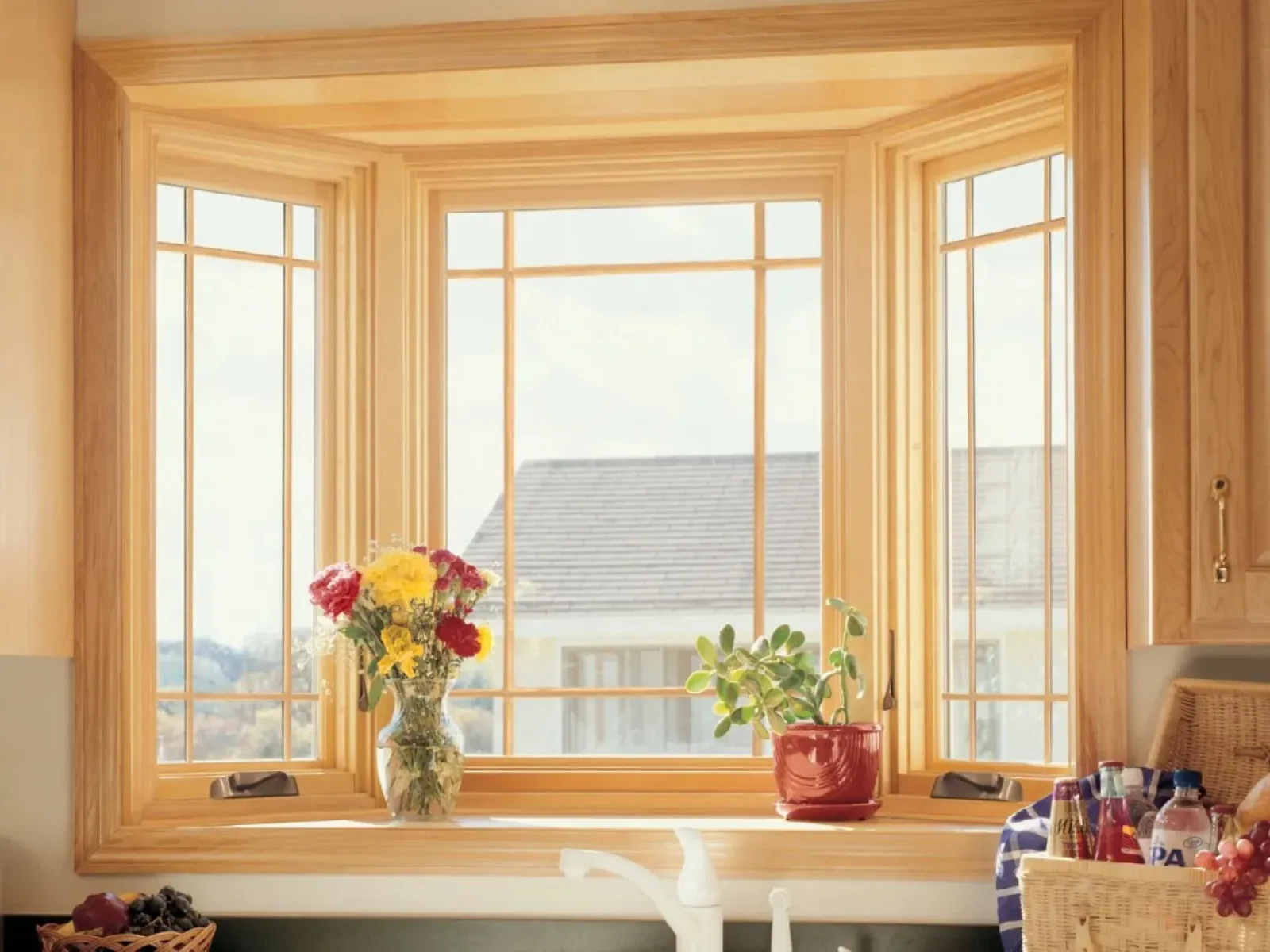 Bay window from Infinity Windows with Ever Wood interior stainable finish.