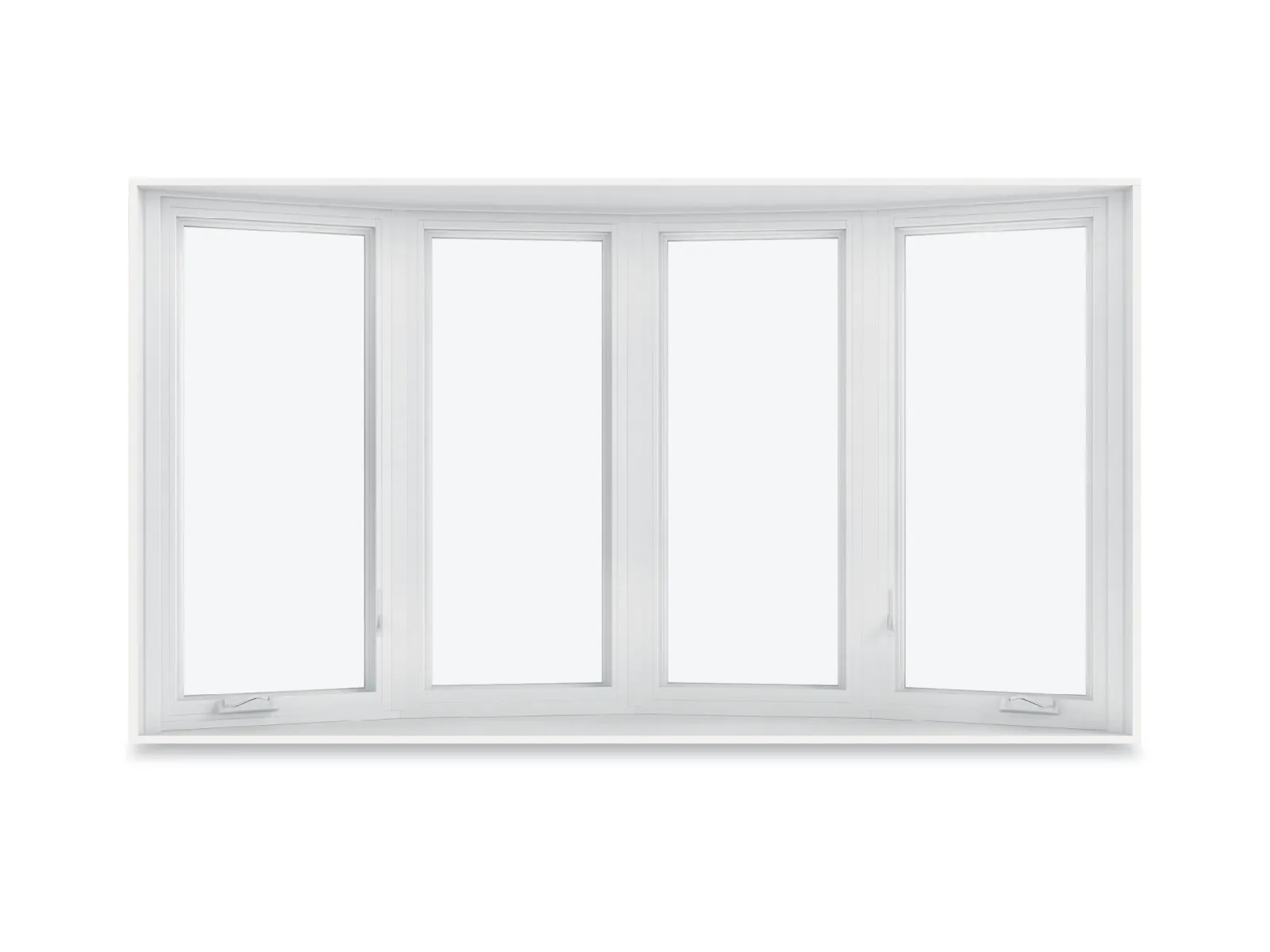 a white bow window