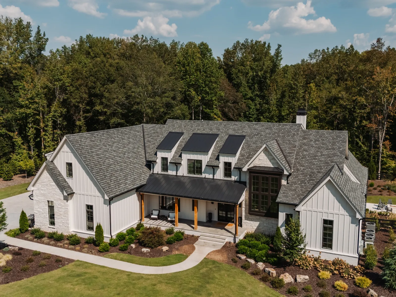 a large house with a driveway
