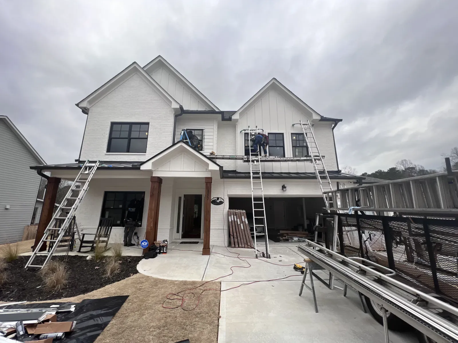 a house with a deck