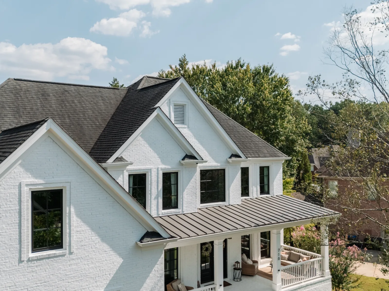 a house with a deck