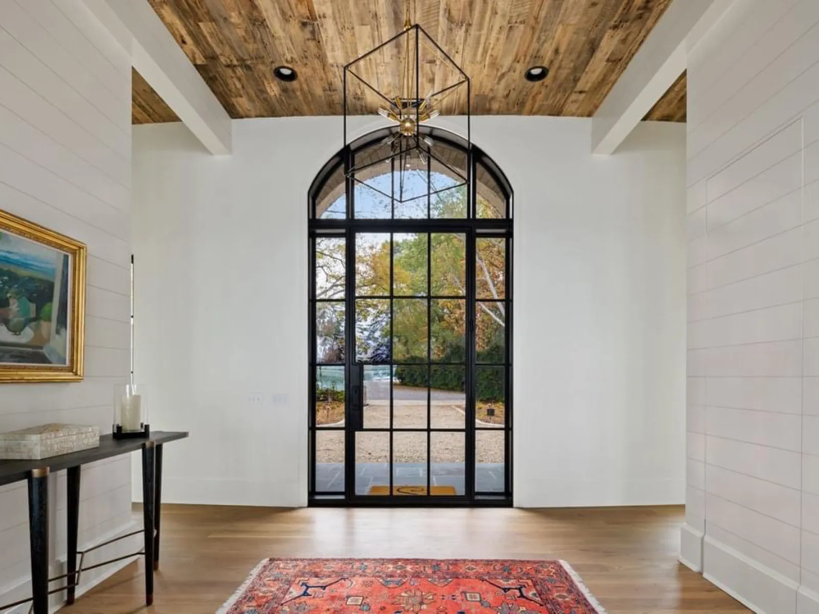 Phoenix Iron entry door with glass