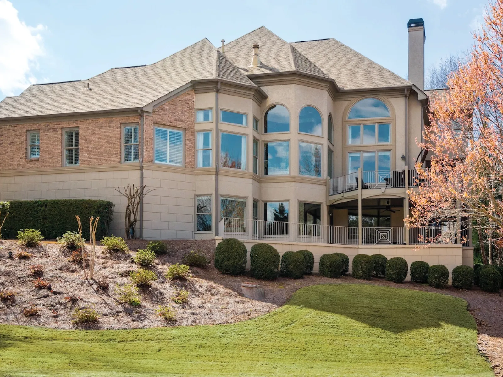 A large house with energy efficient windows