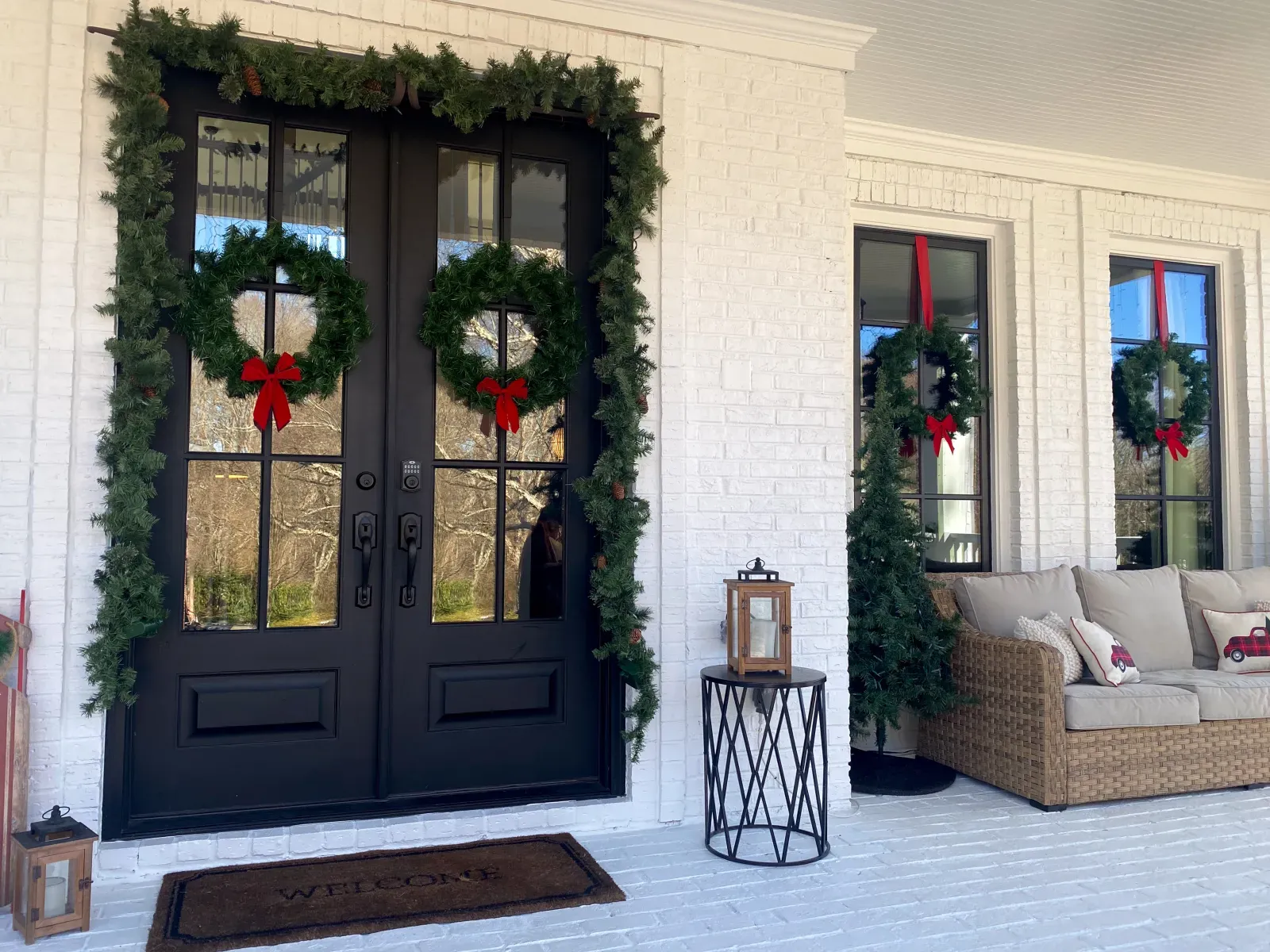 a house with a large front door