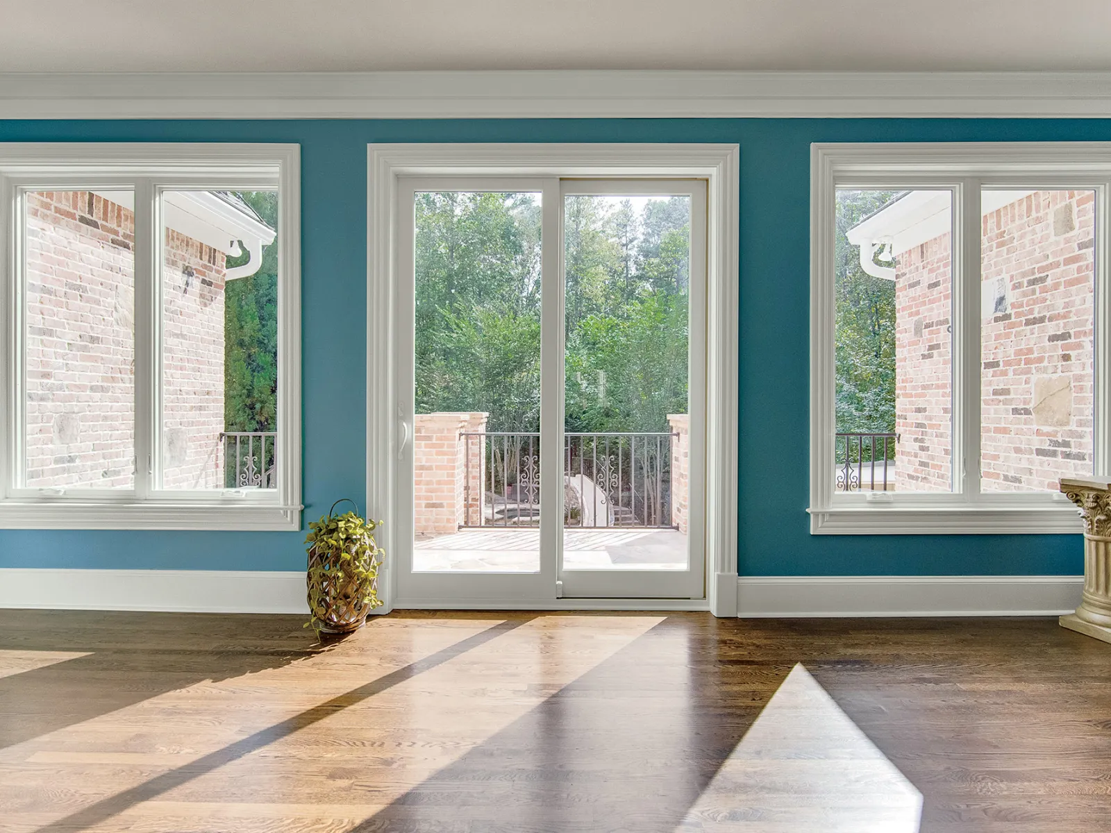 a room with windows