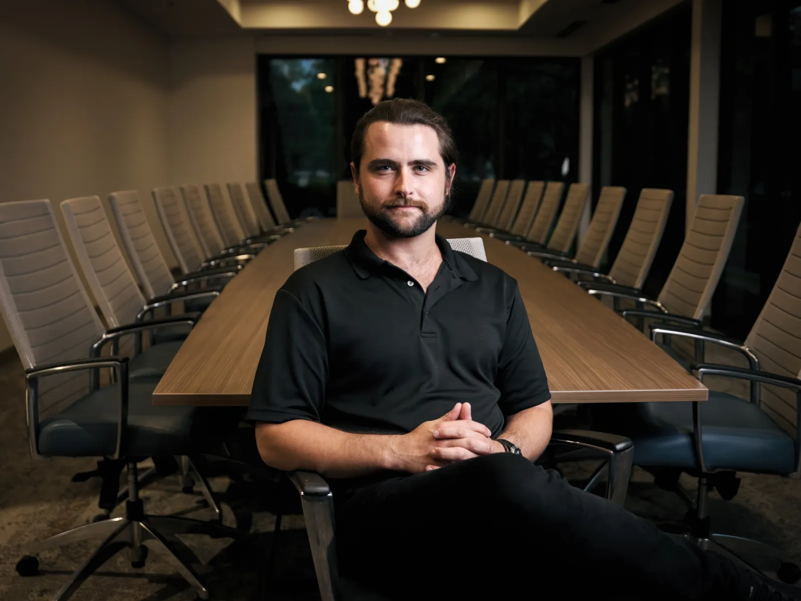a man sitting at a table