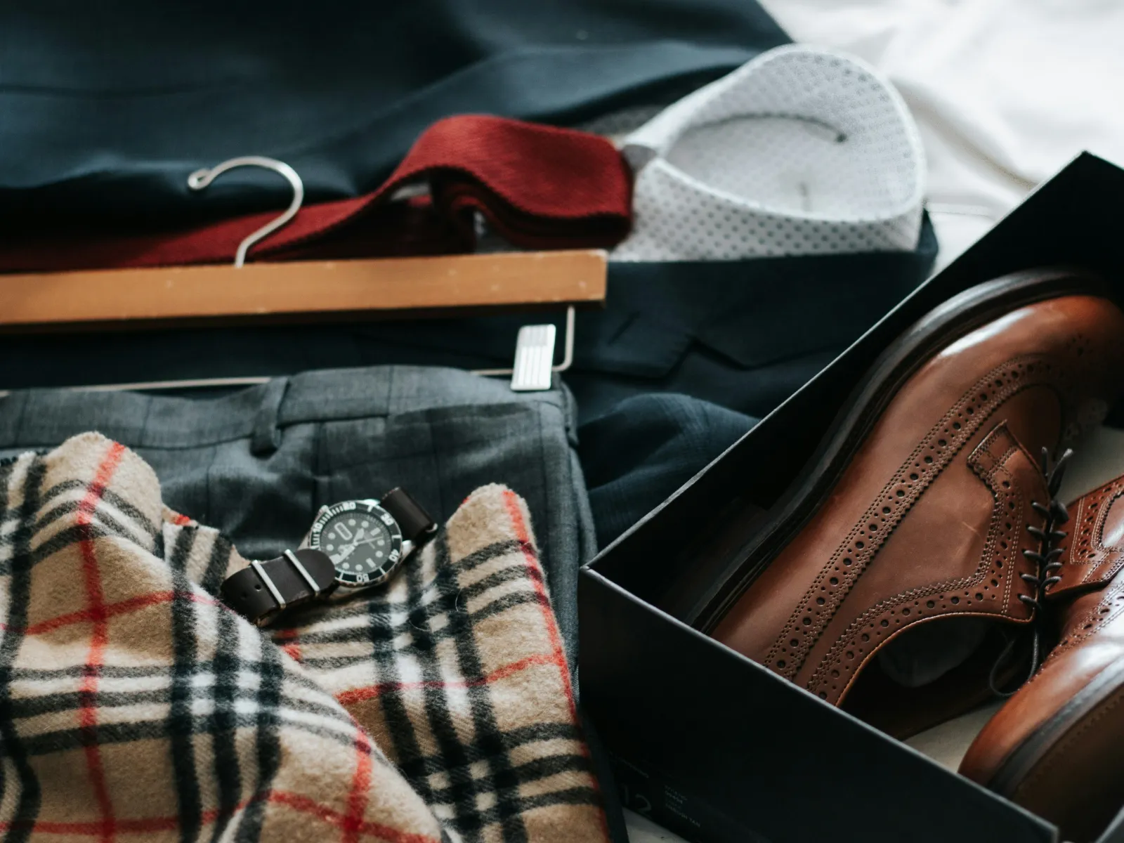 a pair of shoes and a hat