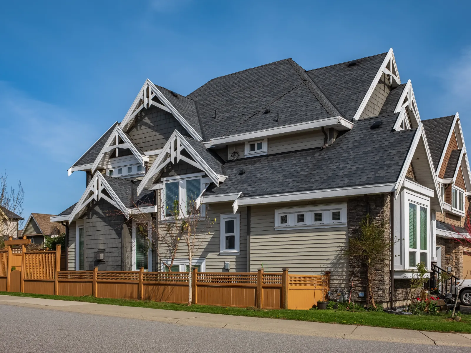 a house with a fence around it
