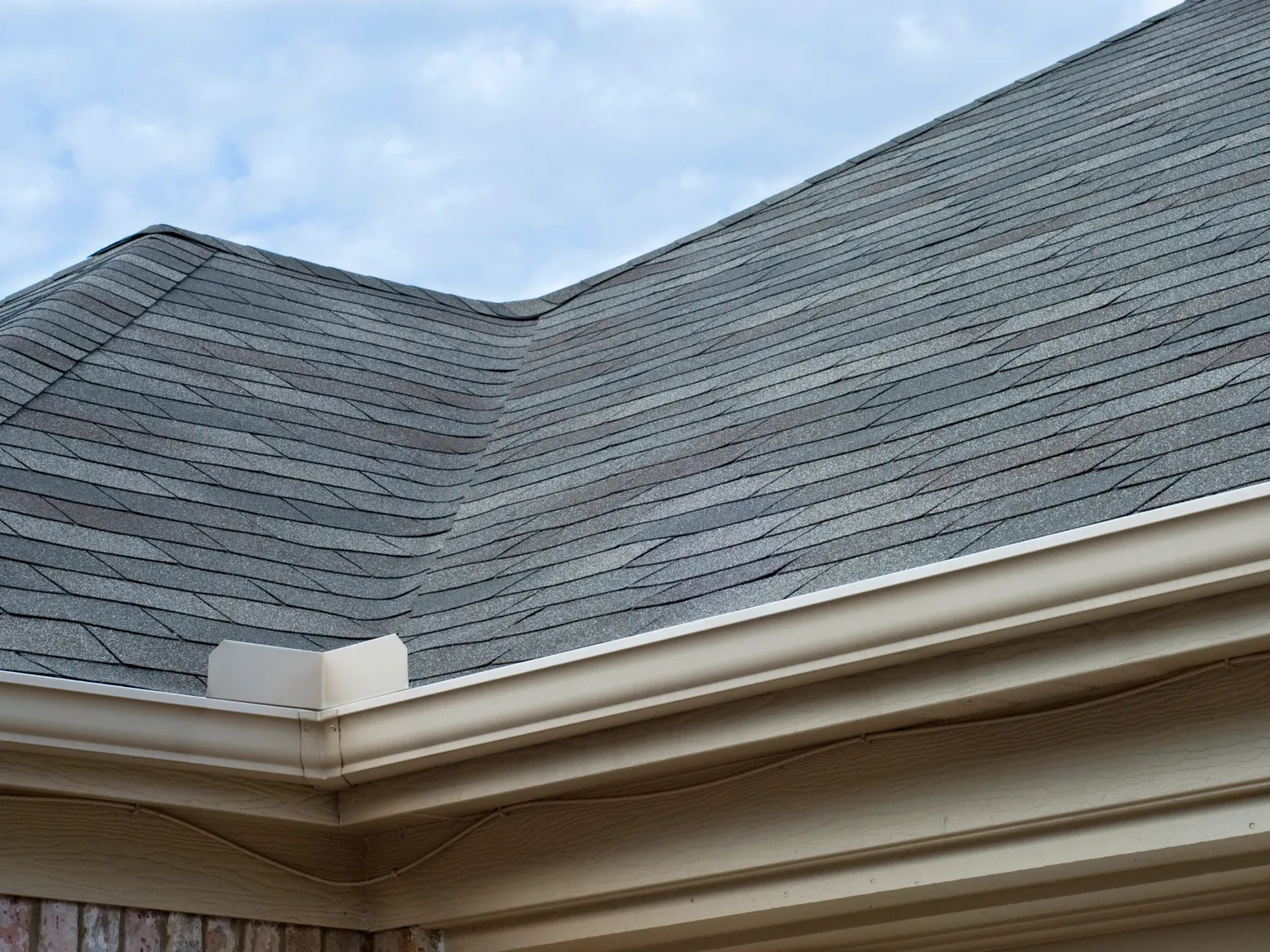 closeup of installed roof in south windsor ct