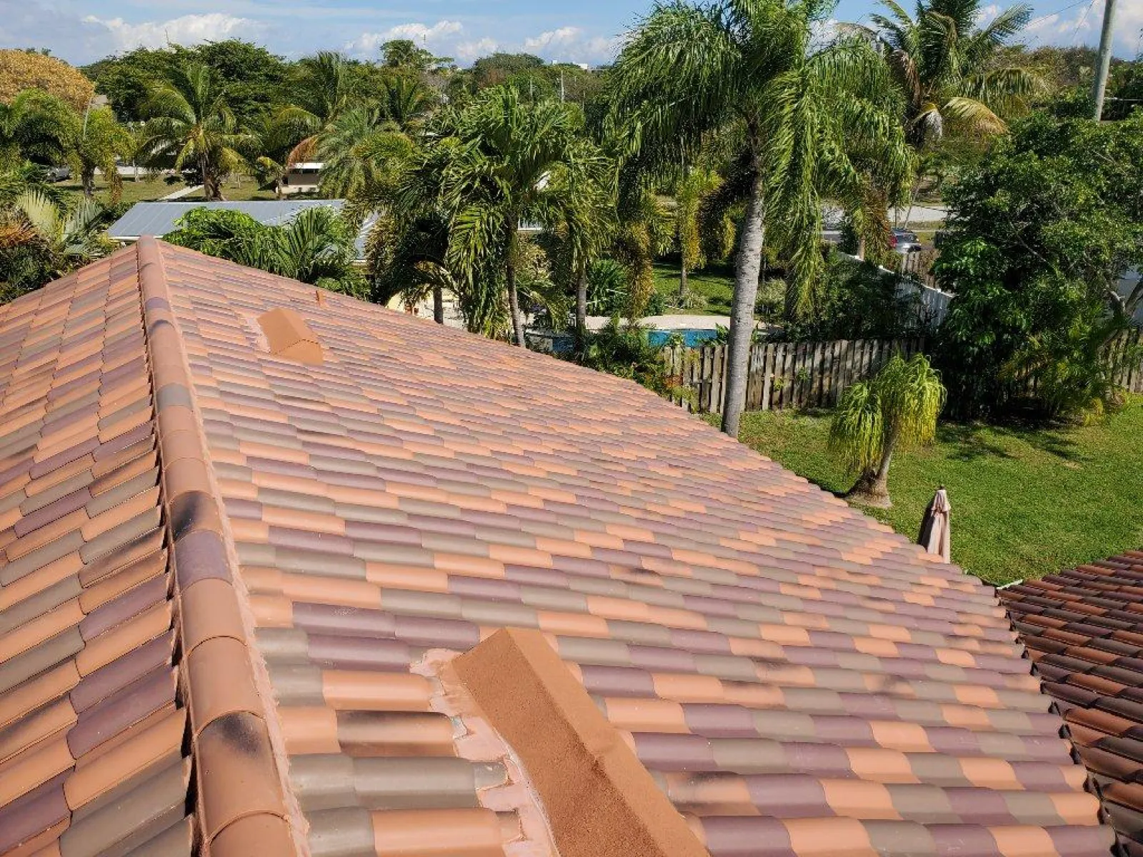 a roof with a solar panel
