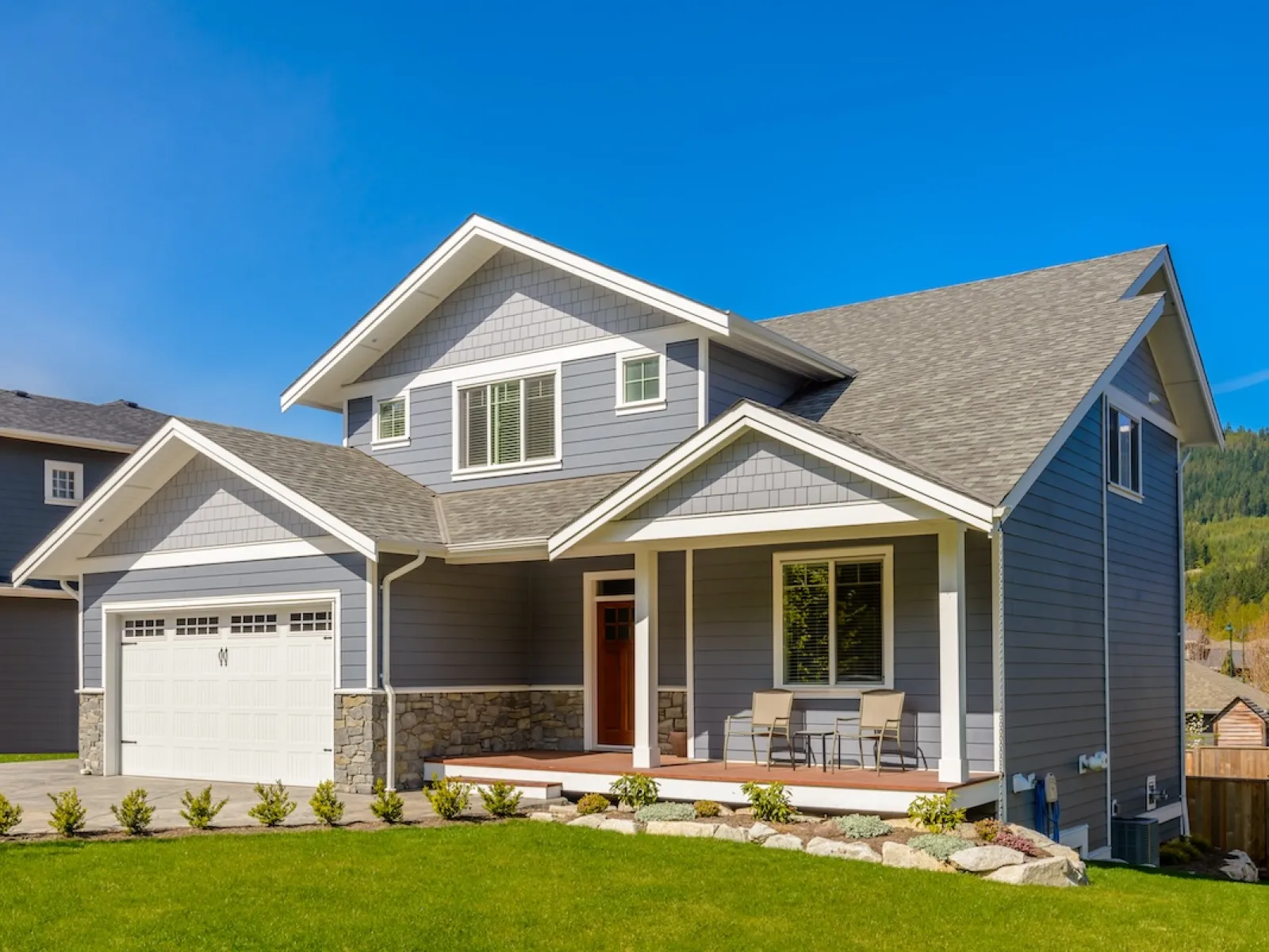 a house with a garage