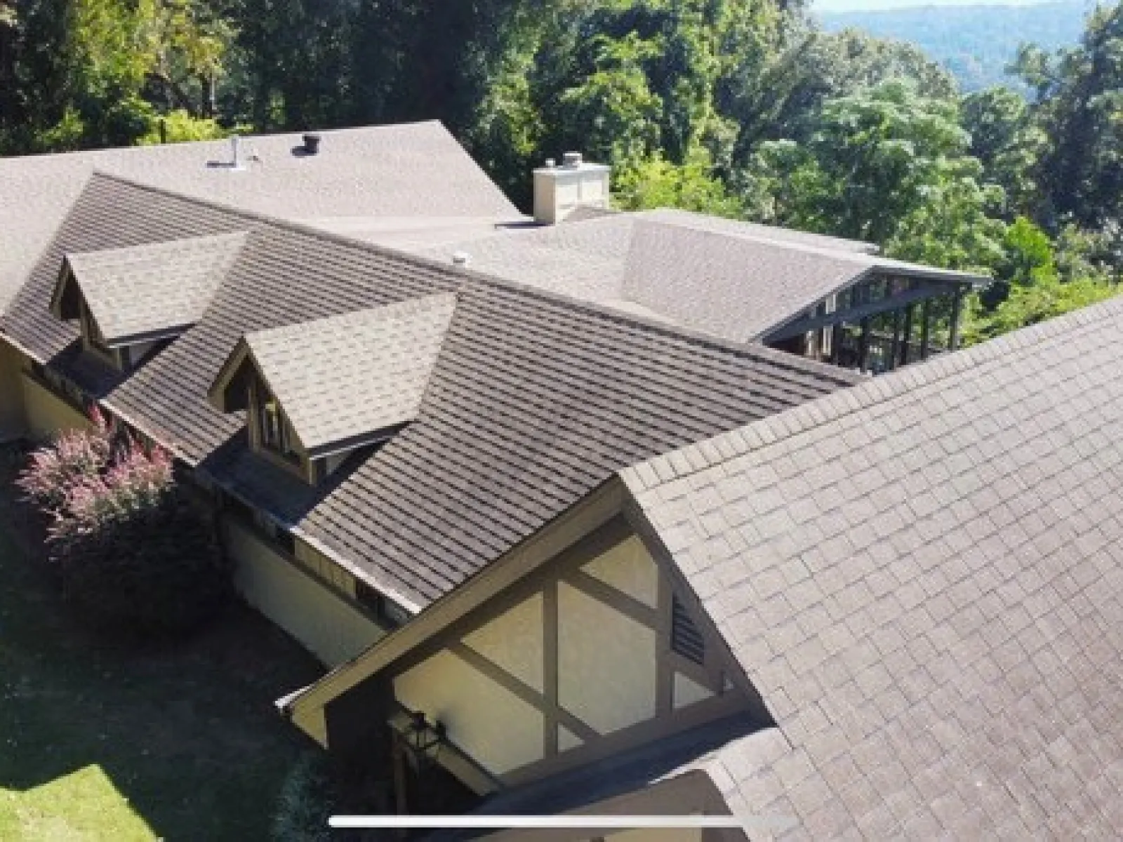 a house with a nice roof