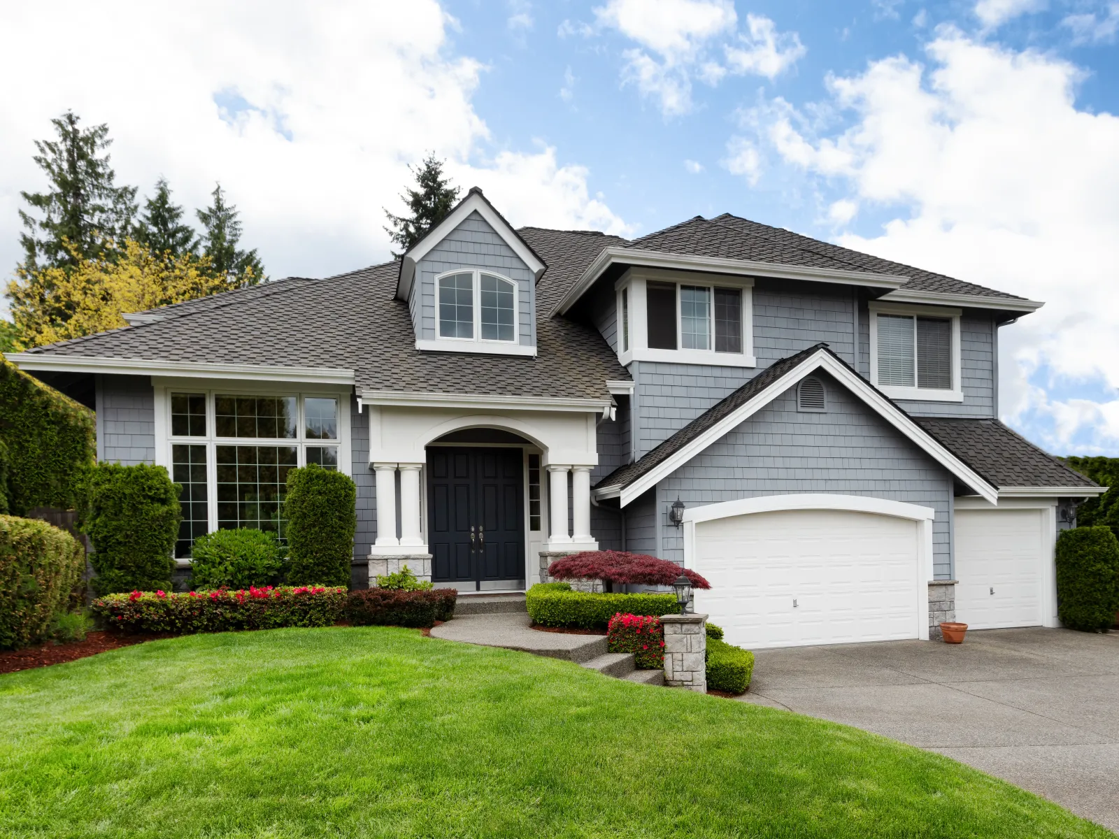 a house with a garage