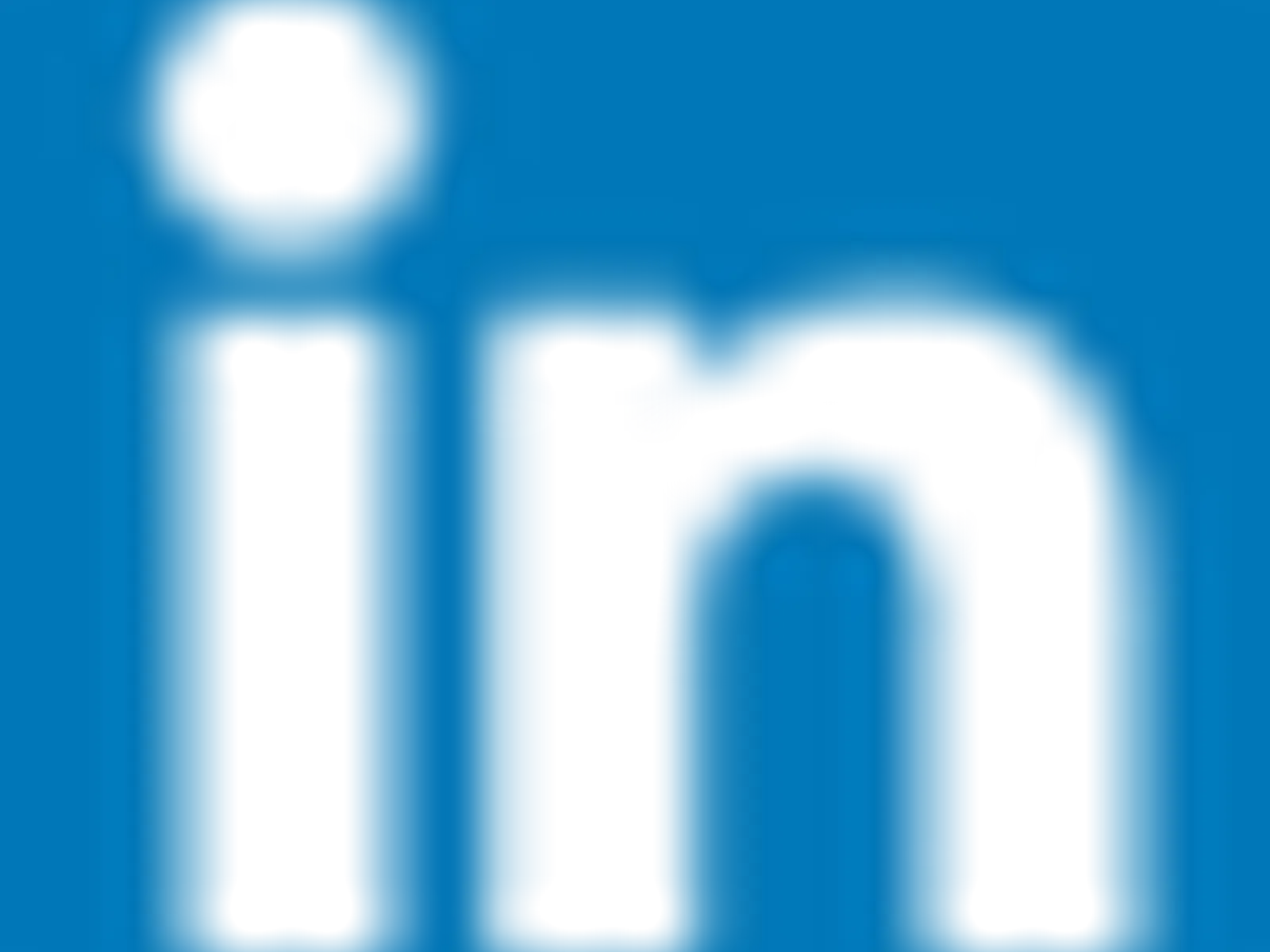 LinkedIn logo with white letters icon on a blue square background representing the social media platform.