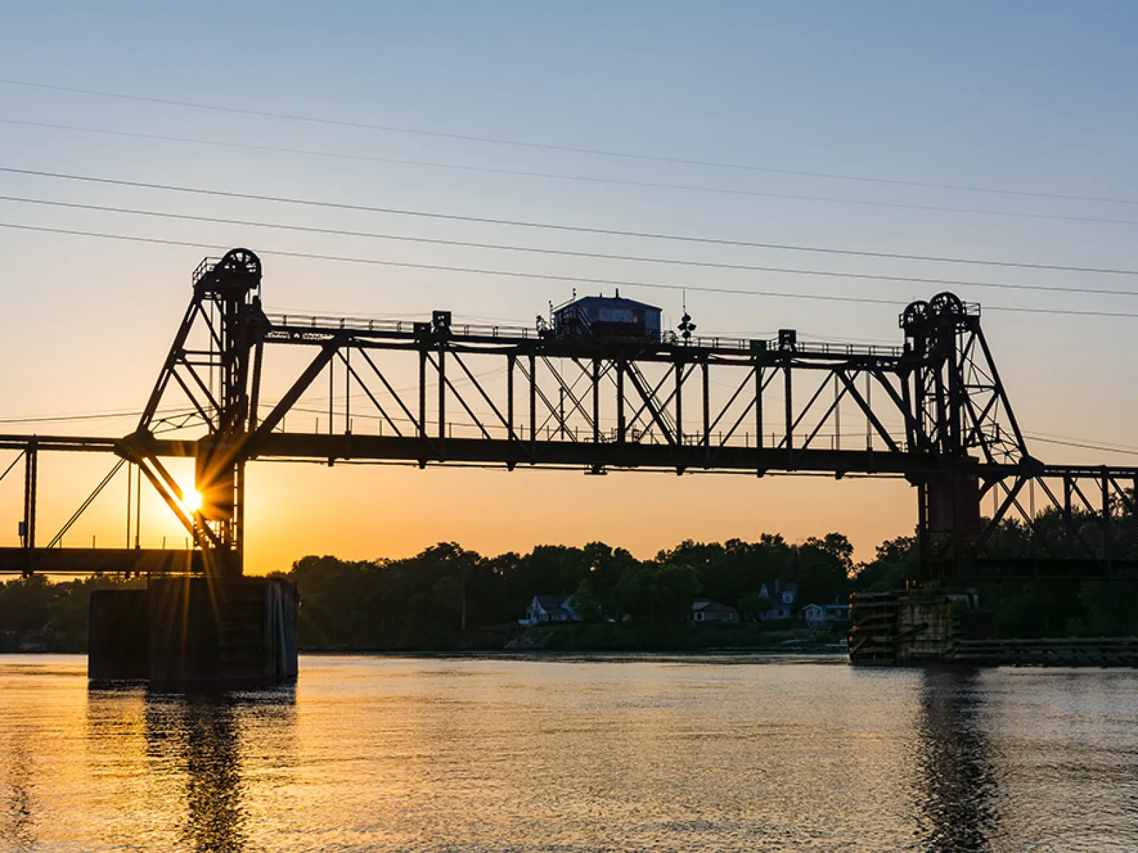 a train crossing a bridge