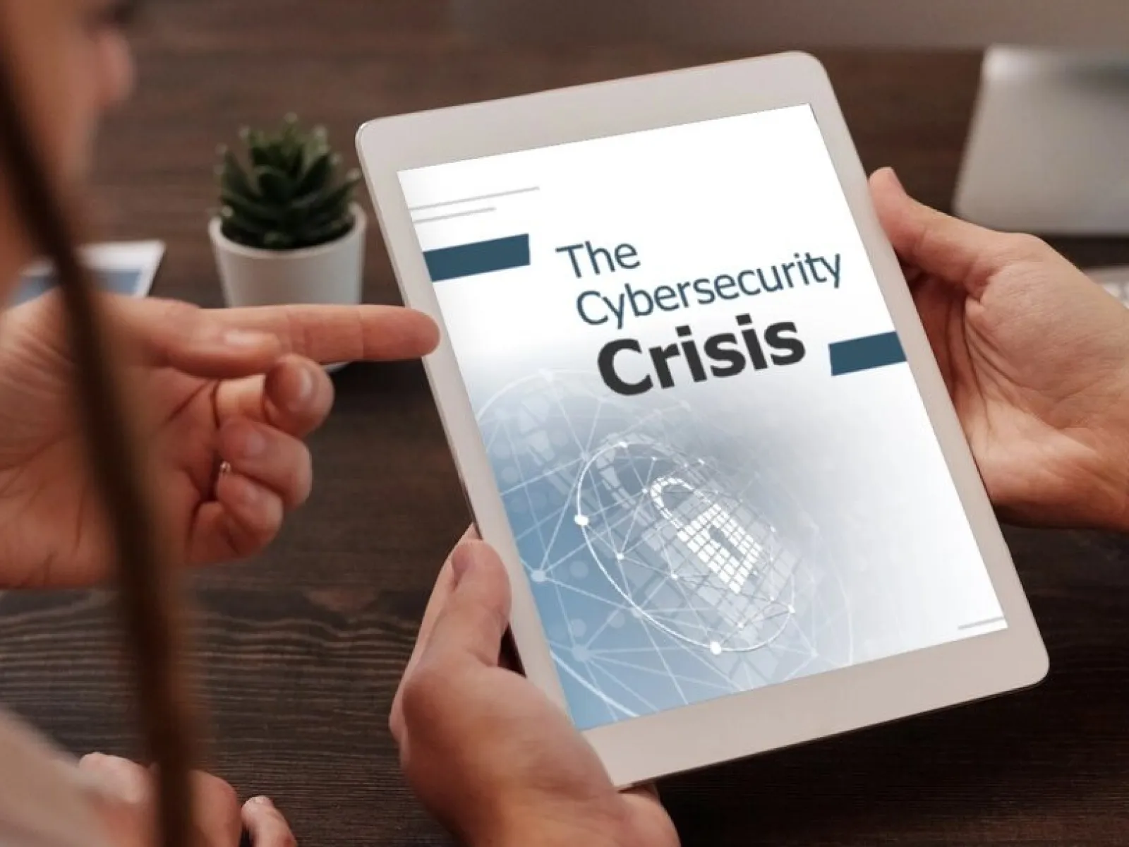 a person holding a card