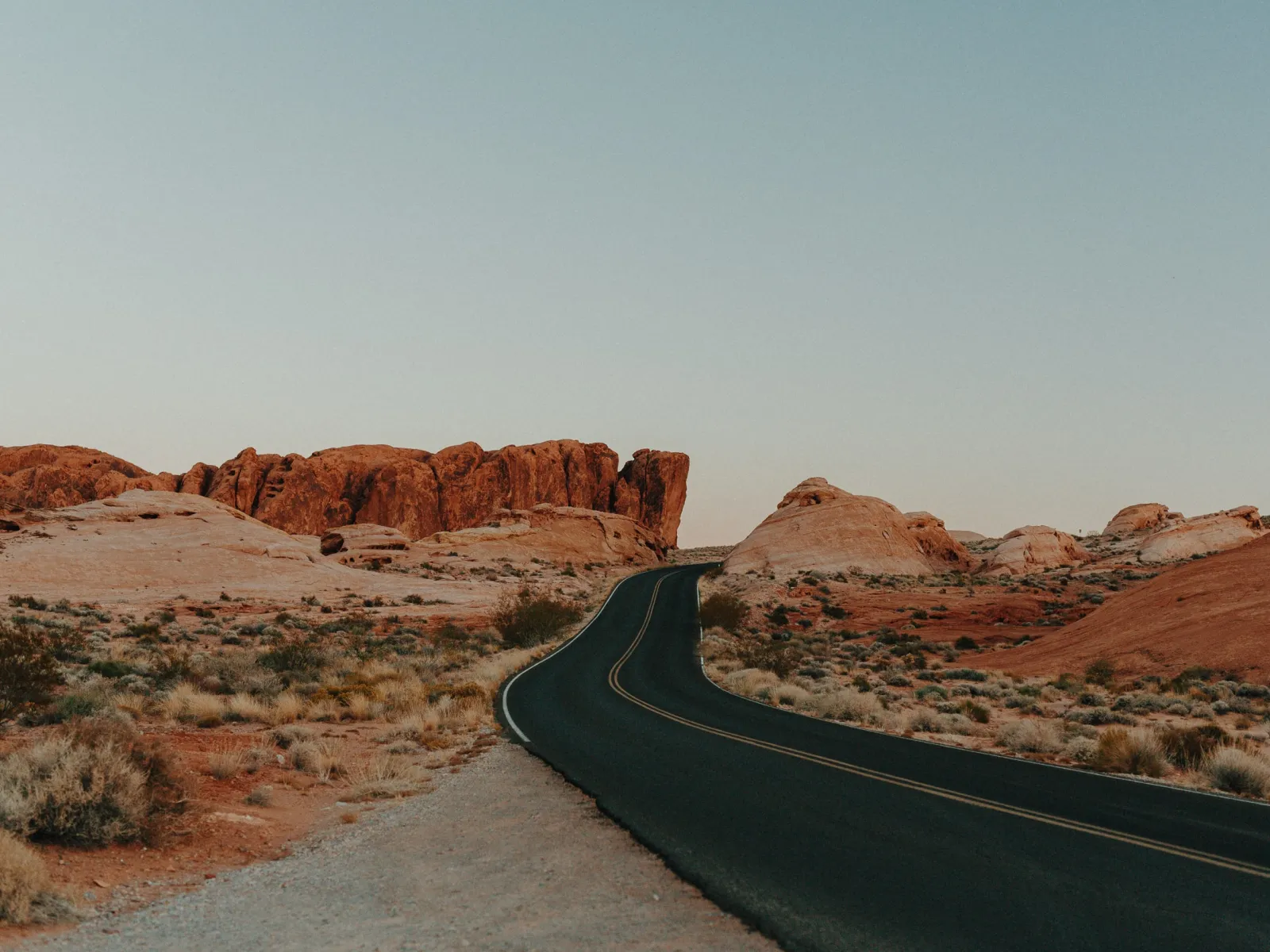a road in the desert