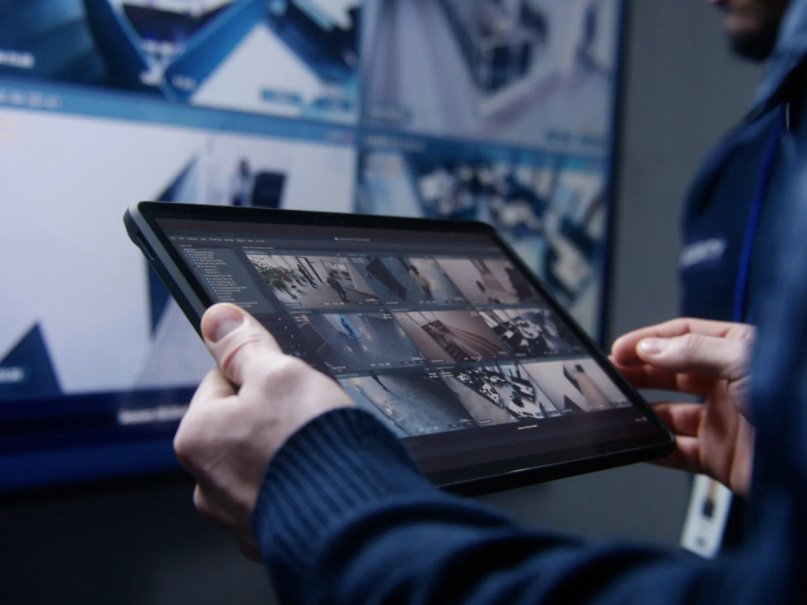 a person holding a tablet