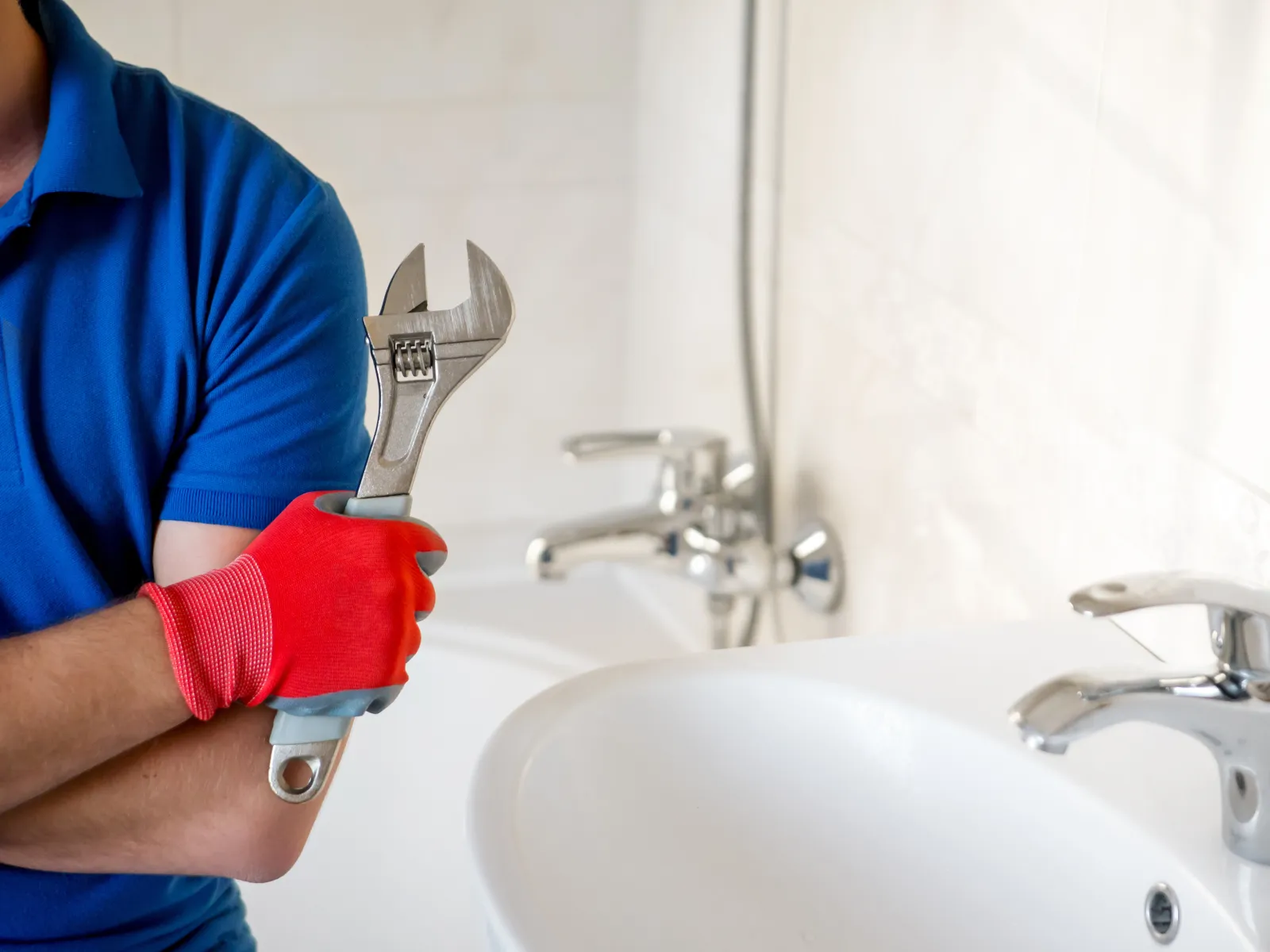 a man using a faucet