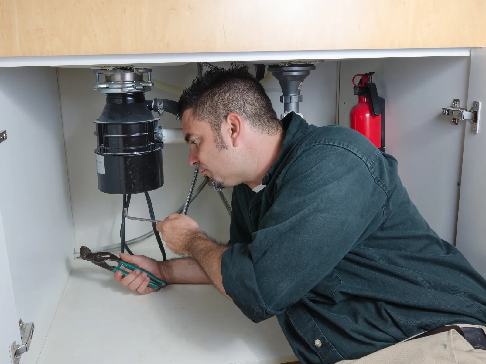 a man using a microscope