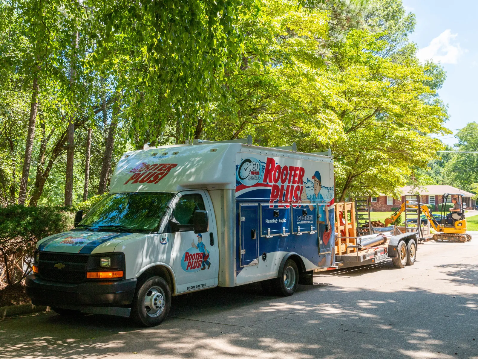 a truck with a trailer