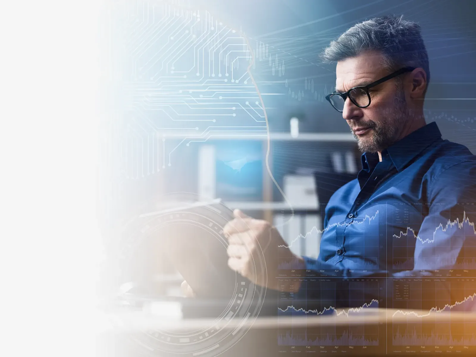 a man working on a computer