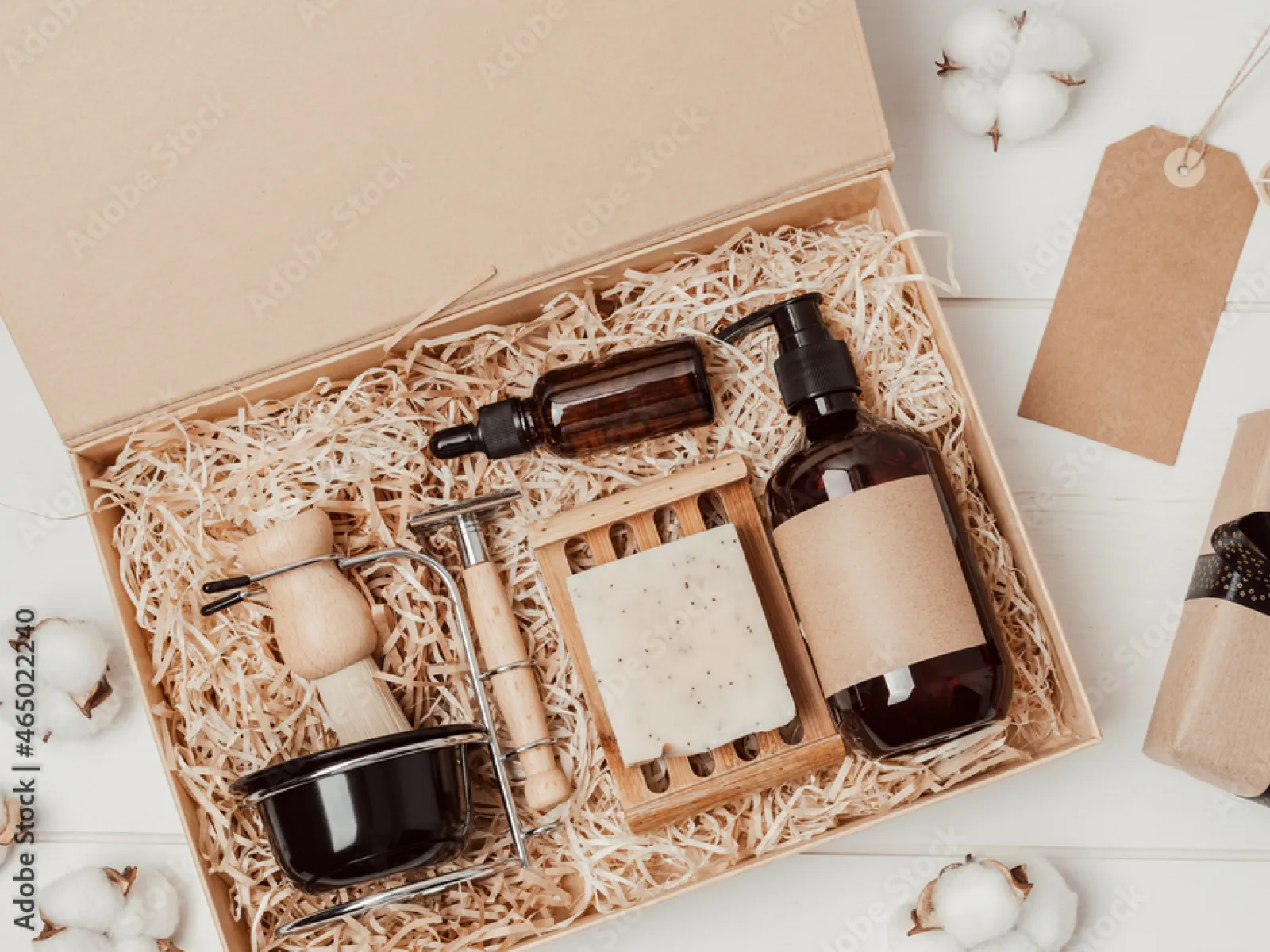 a group of objects in a box