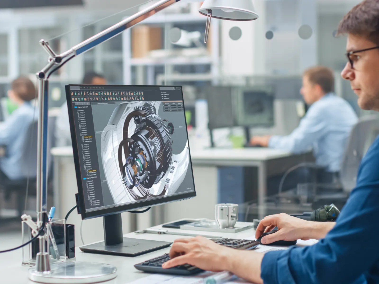 a person working on a computer