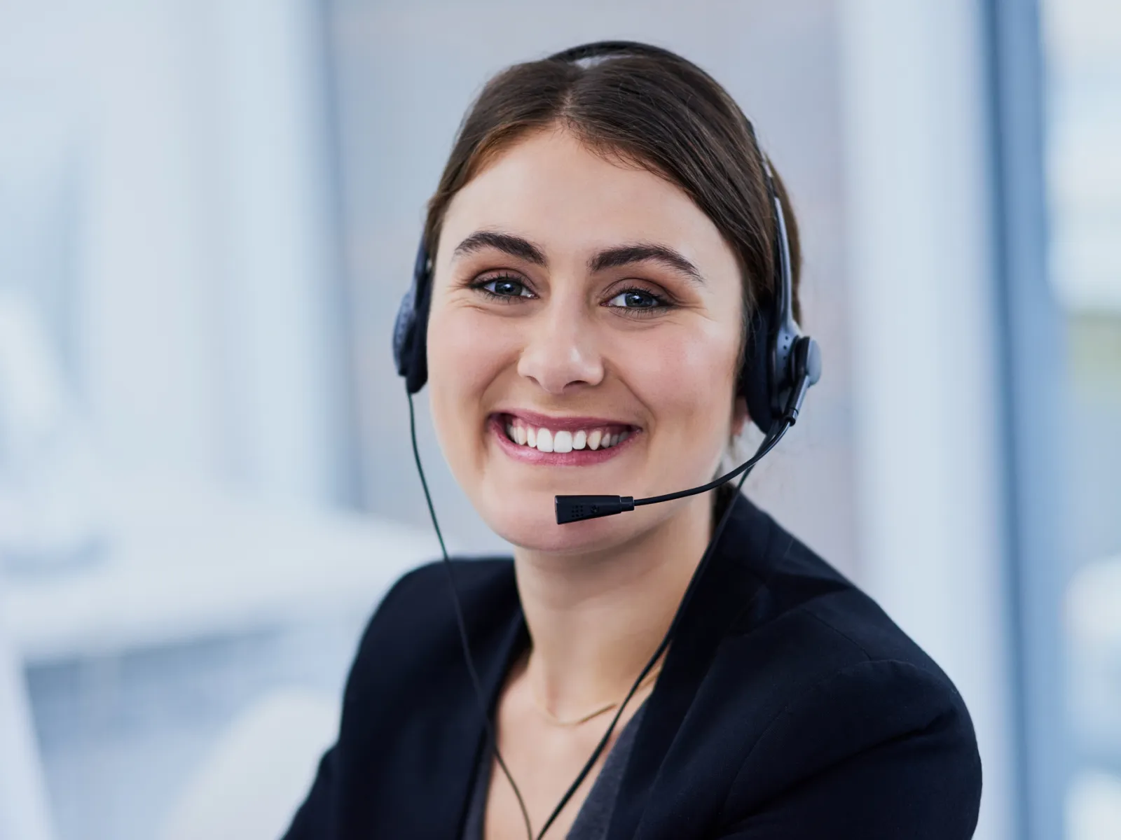 a woman wearing headphones