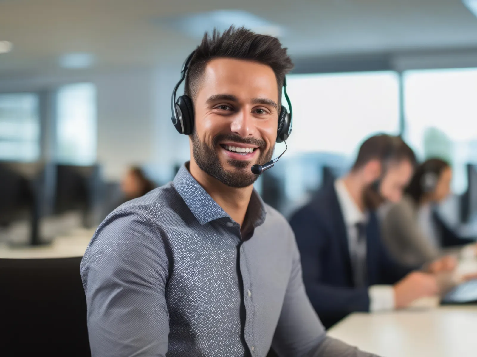 a man wearing headphones